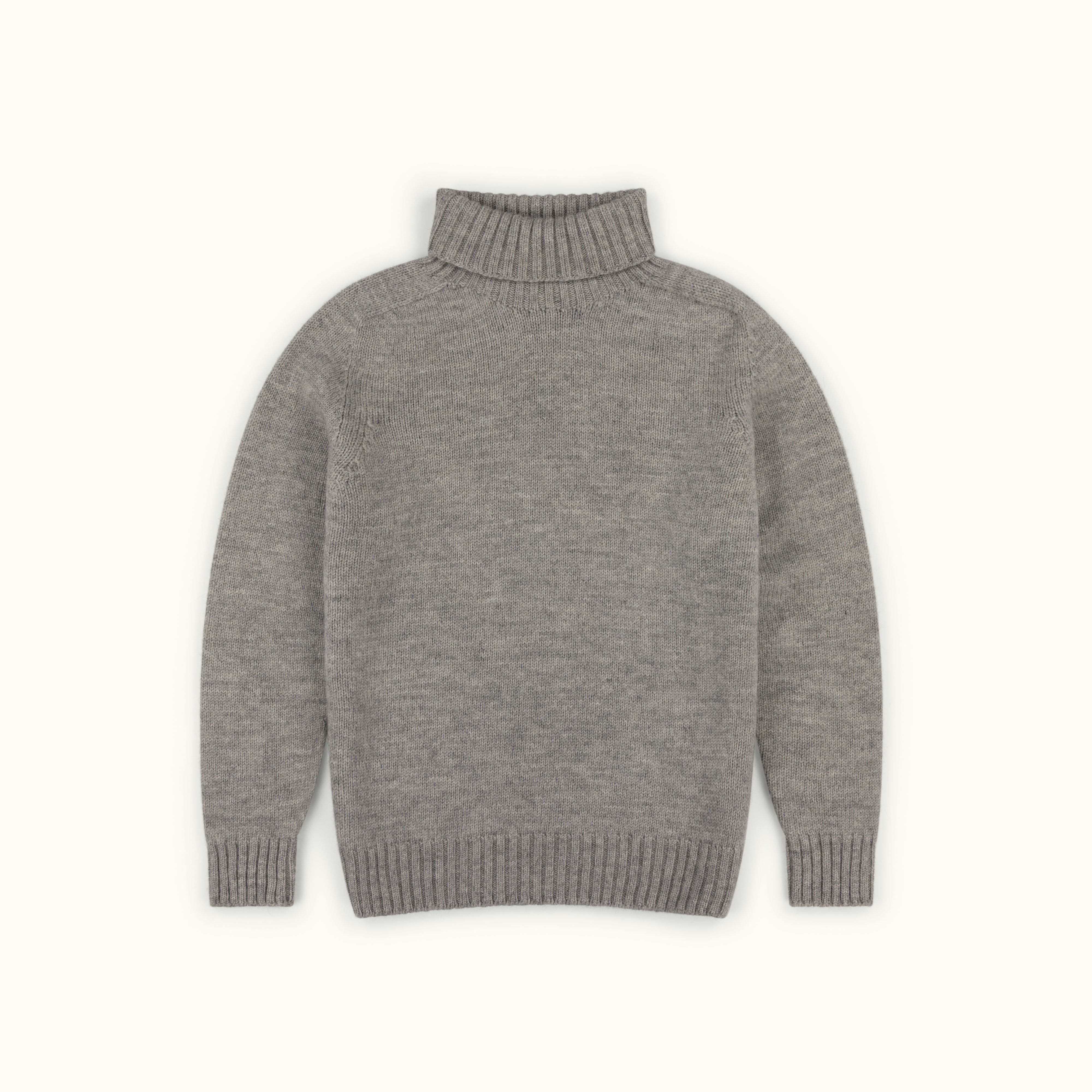 Grey Merino Submariner Jumper