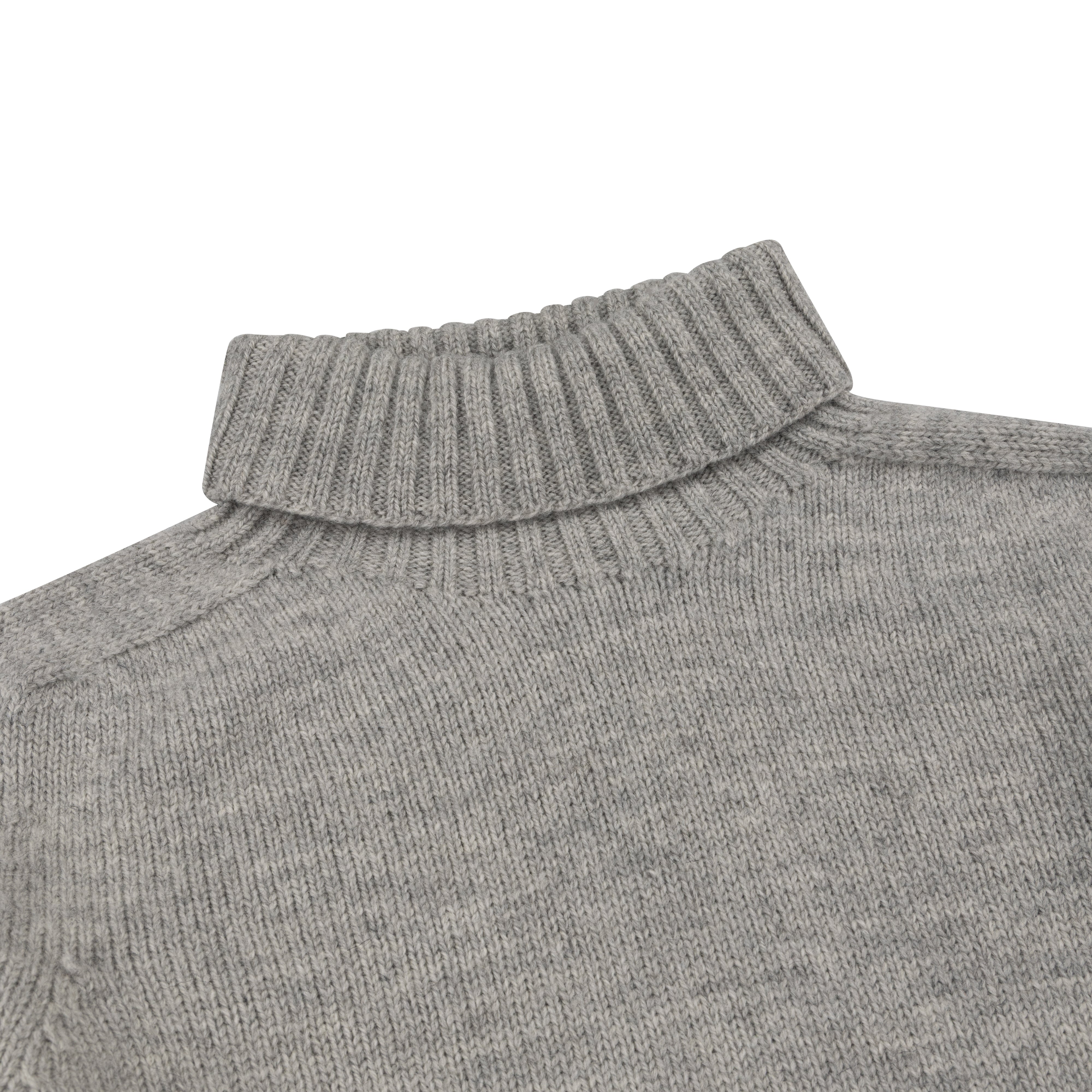 Grey Merino Submariner Jumper