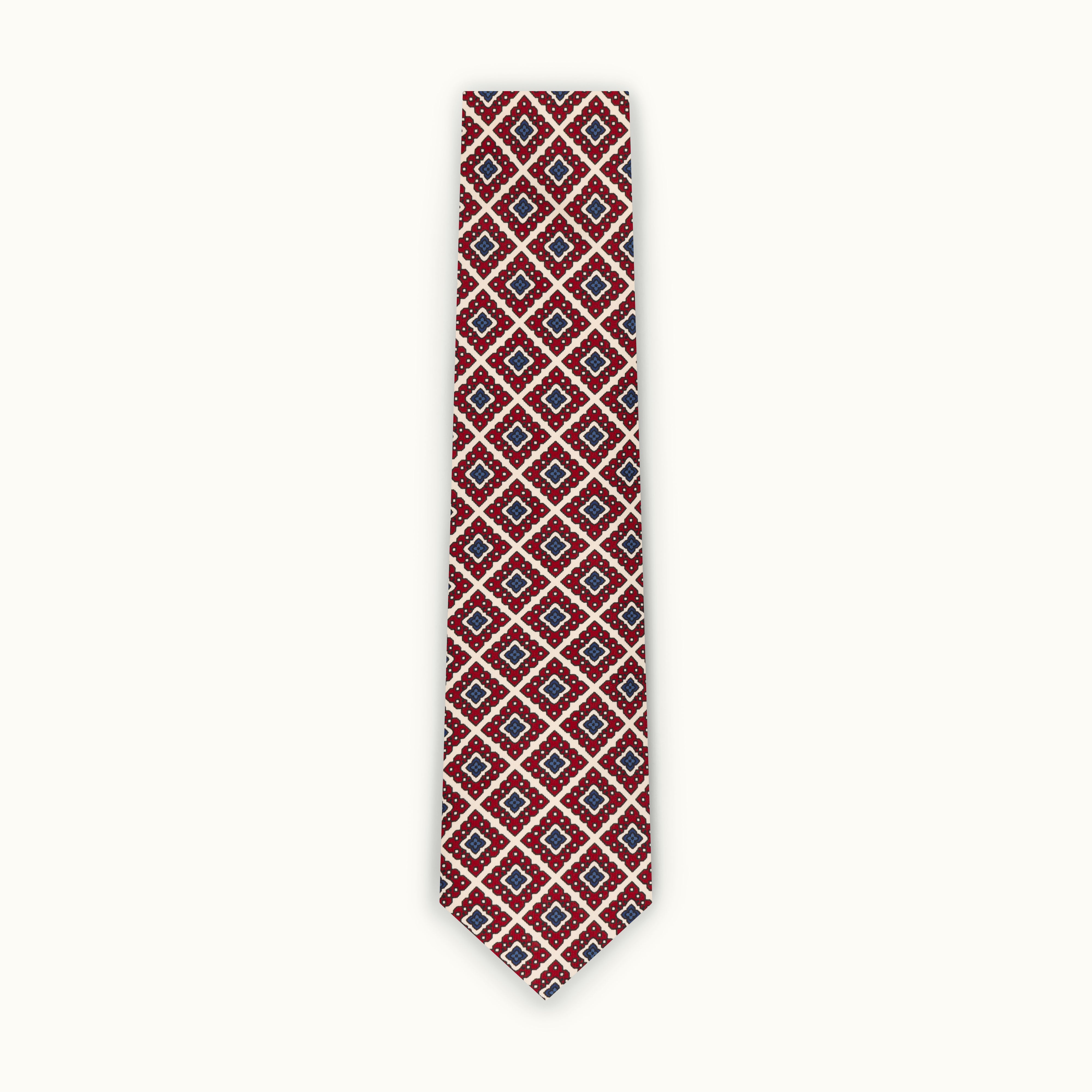 Buff Diamond Madder Silk Tie