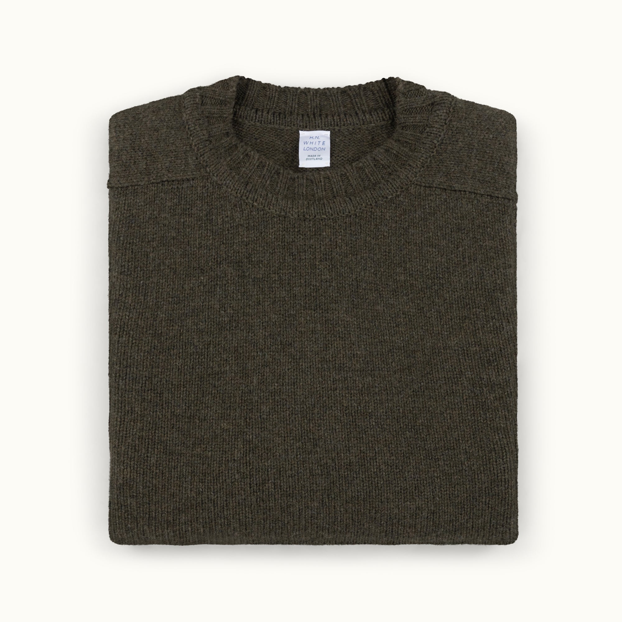 Loden Vintage 3-Ply Saddle Shoulder Crew Neck