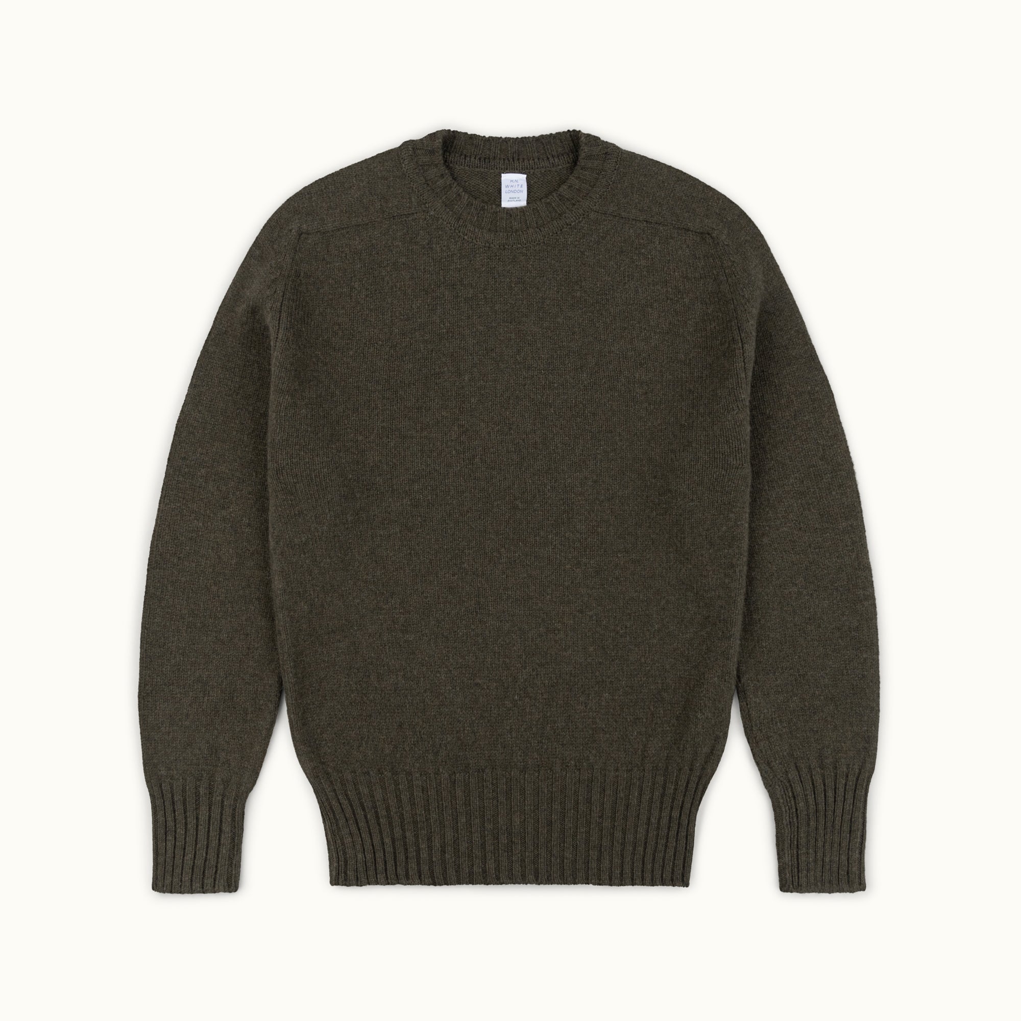 Loden Vintage 3-Ply Saddle Shoulder Crew Neck