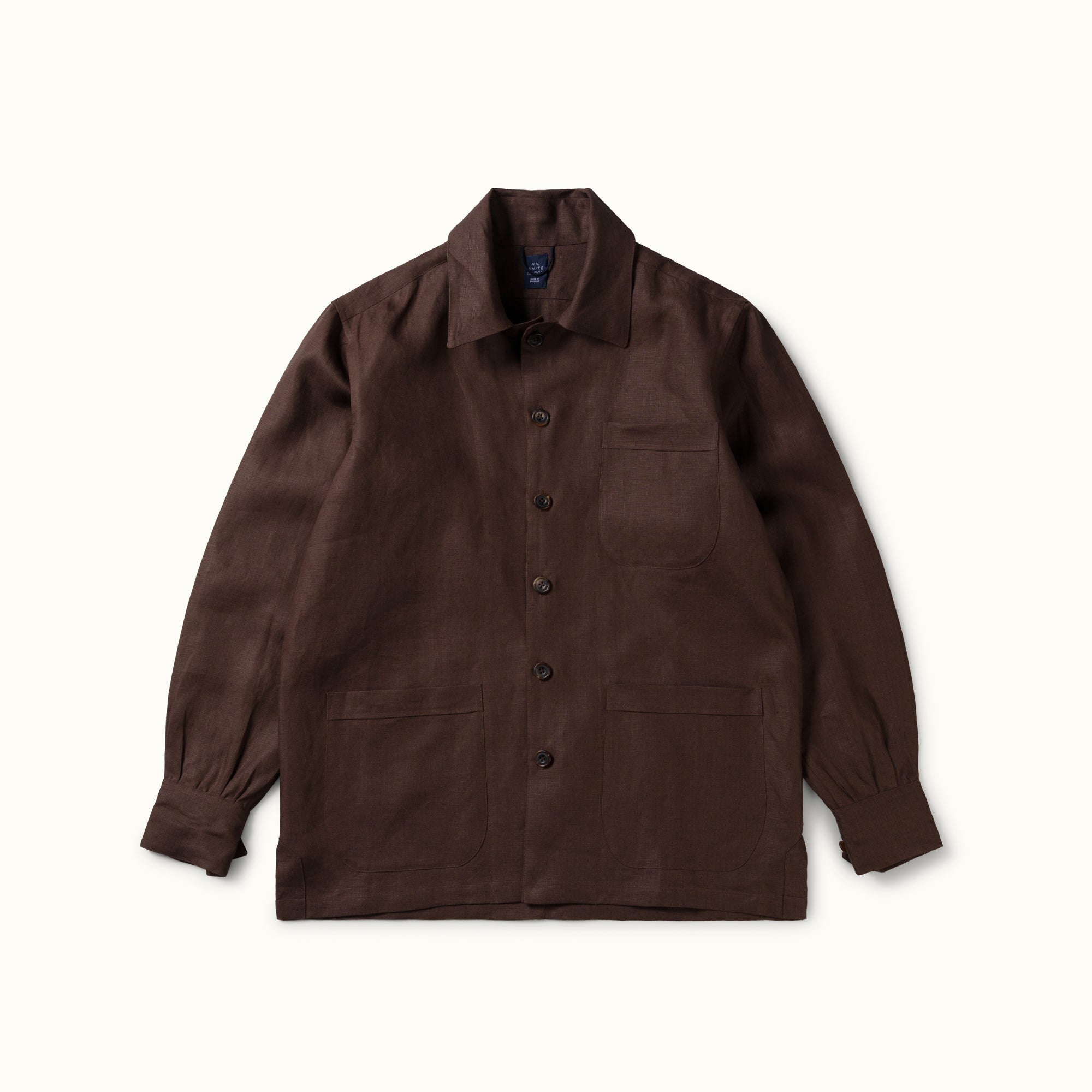 Brown Linen Chore Jacket