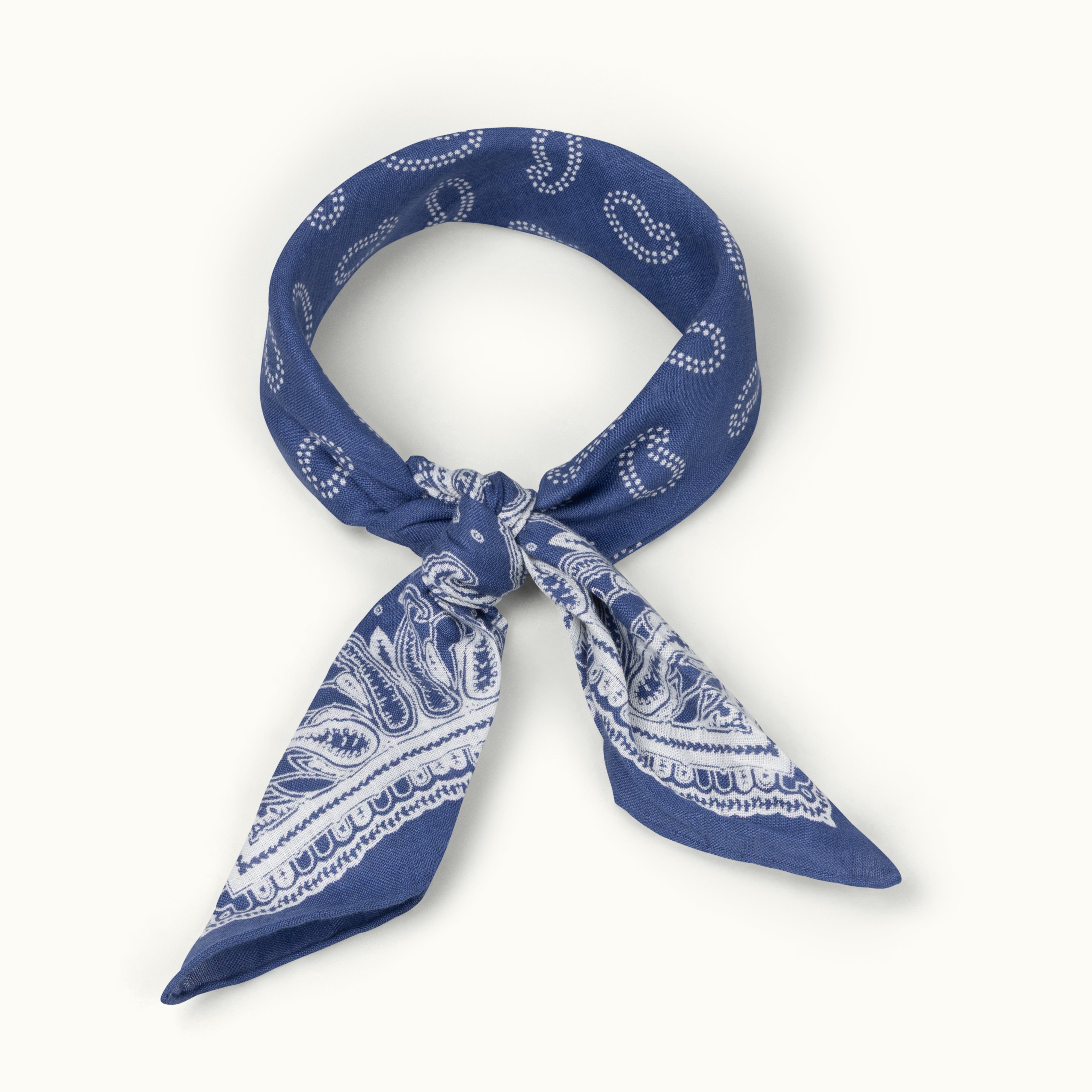RAF Blue Paisley Linen Neckerchief
