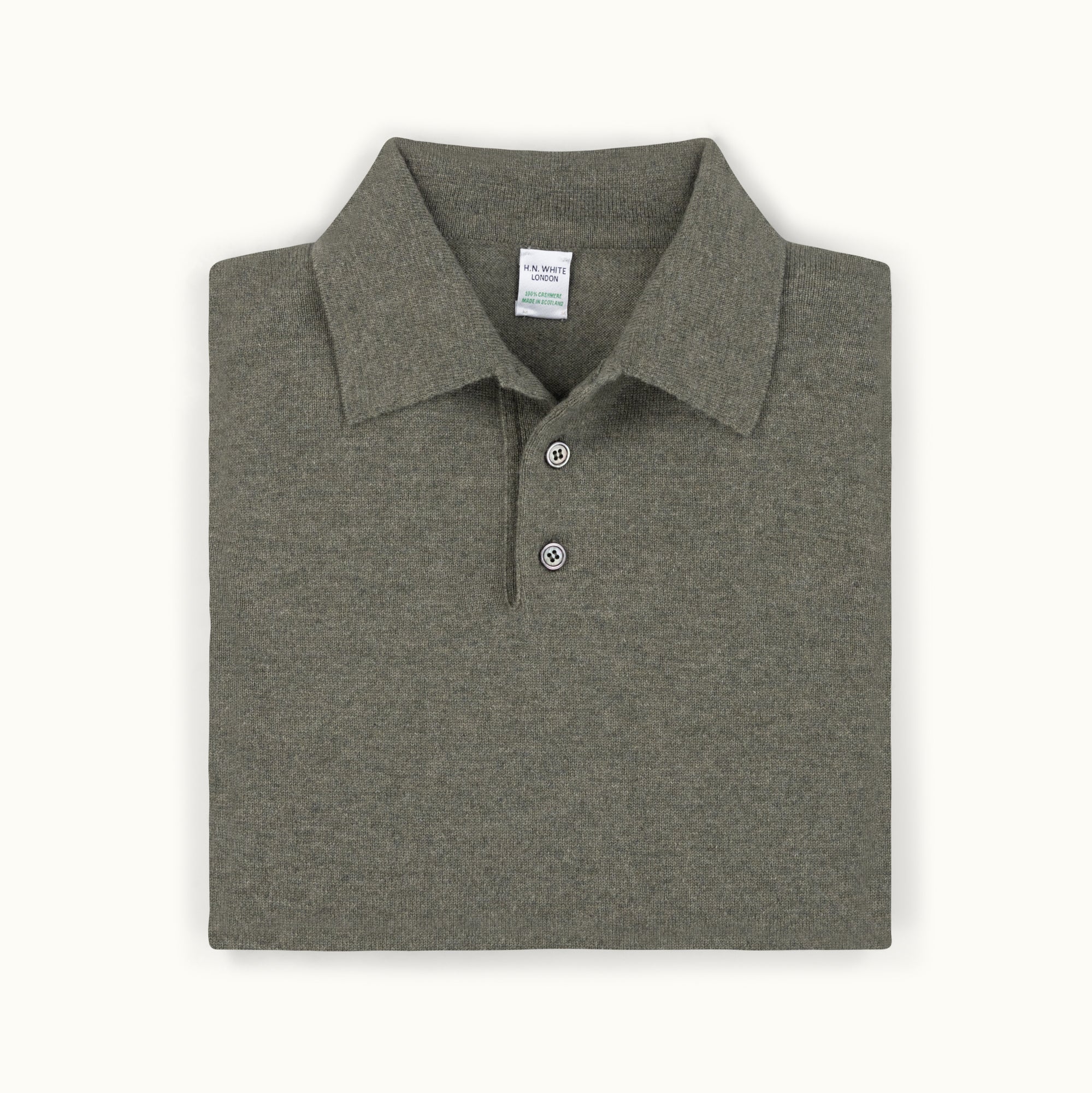 Moss Cashmere Knitted Polo