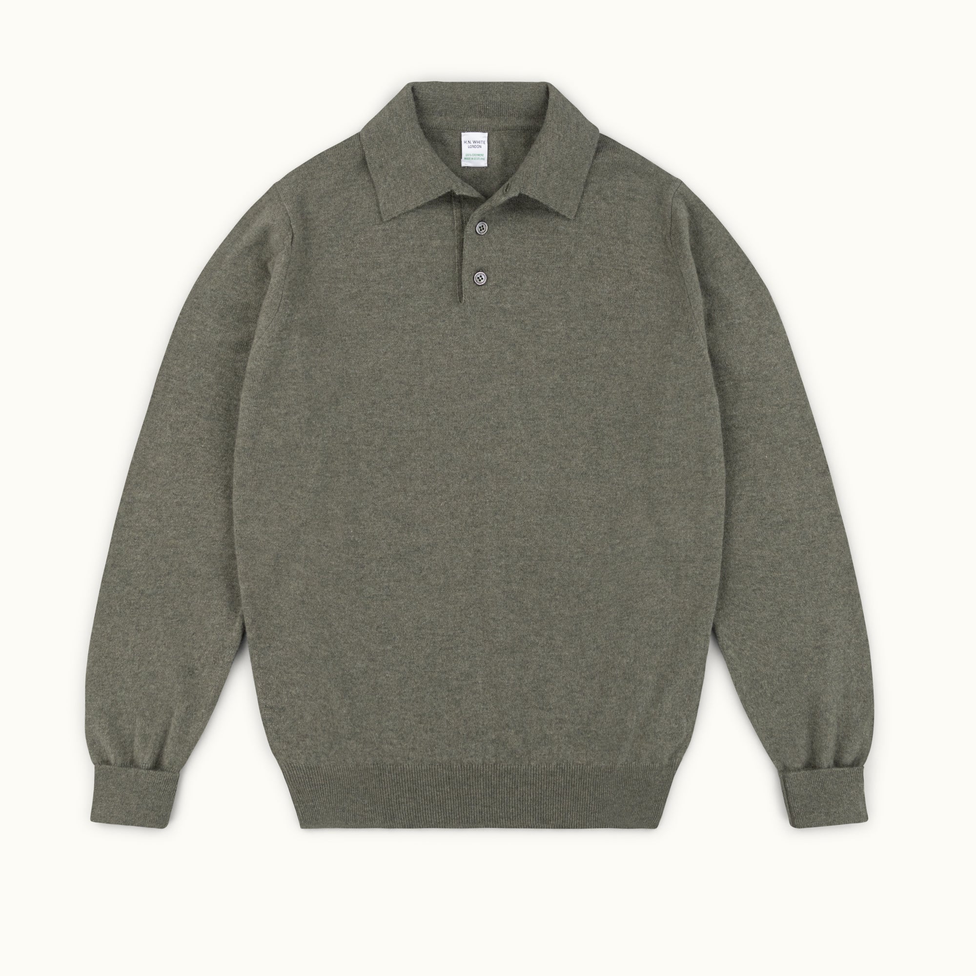 Moss Cashmere Knitted Polo