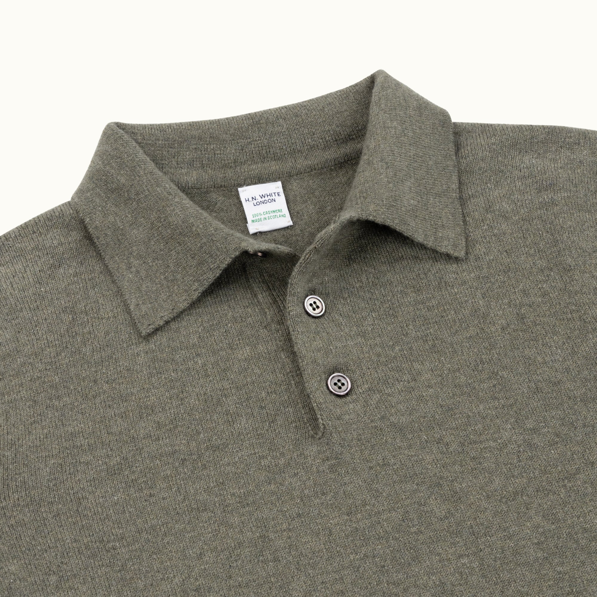 Moss Cashmere Knitted Polo