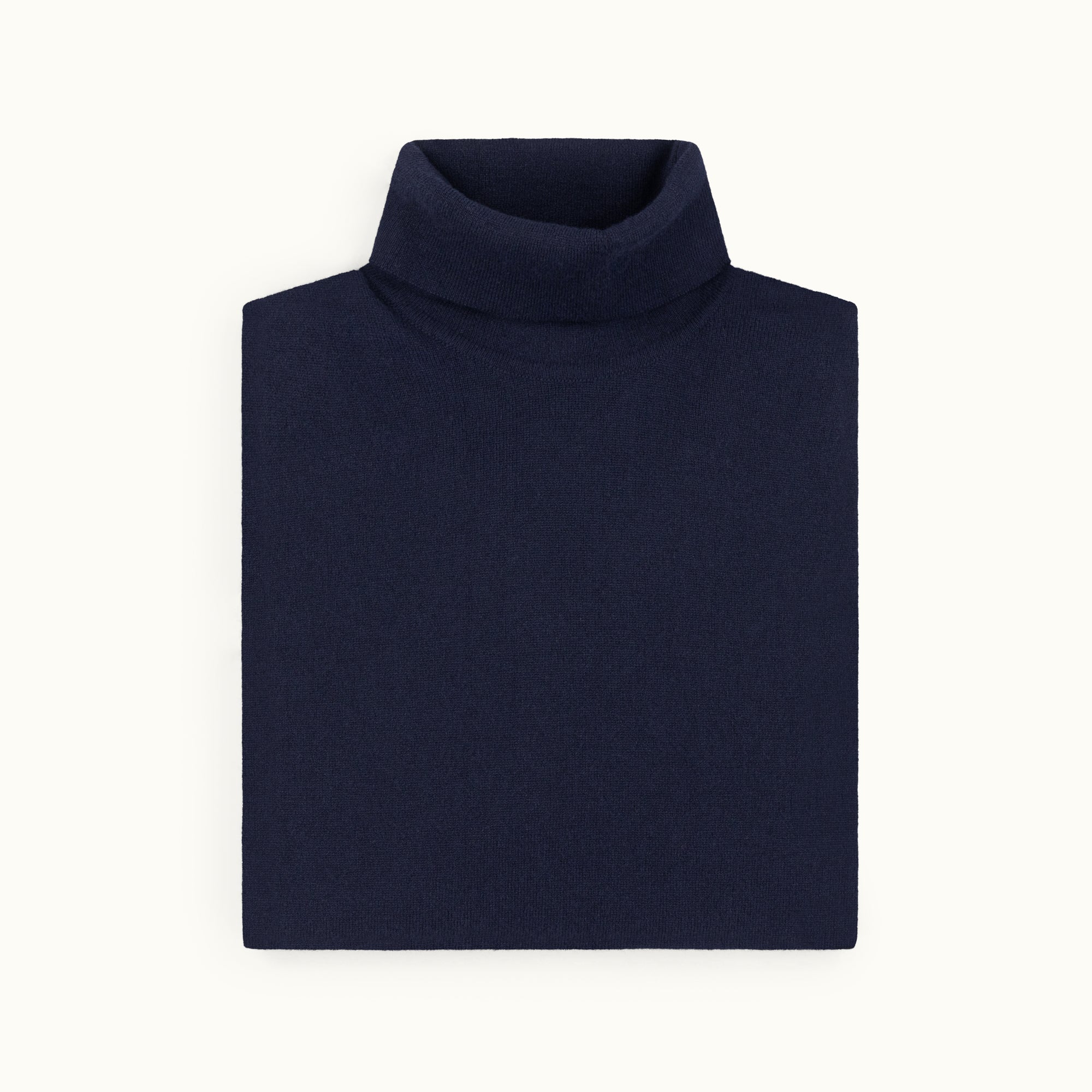 Navy Architect Cashmere Roll Neck