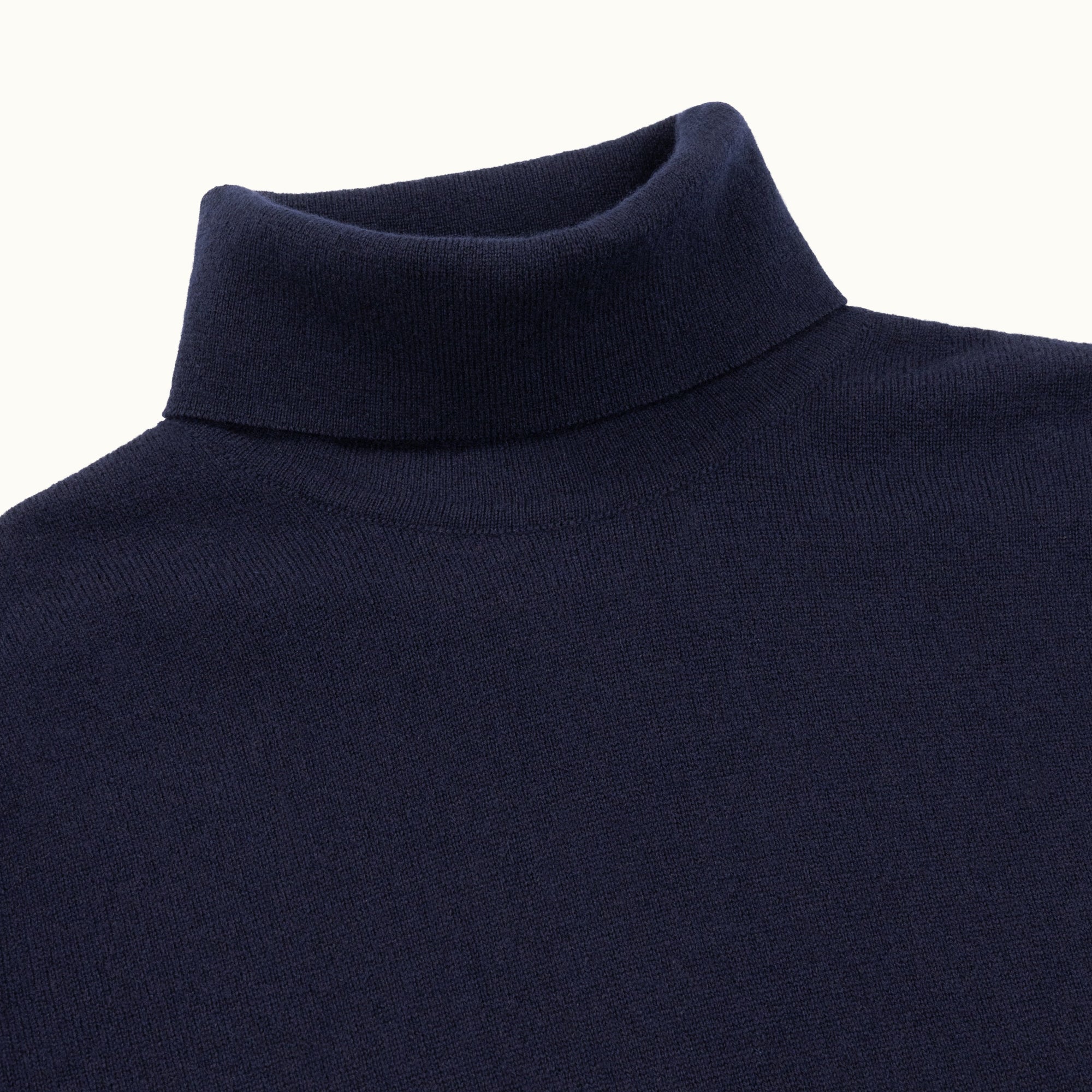 Navy Architect Cashmere Roll Neck