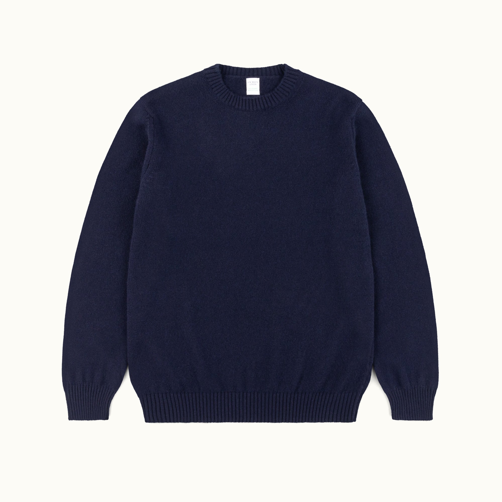 Navy Blue Shetland Cashmere Jumper