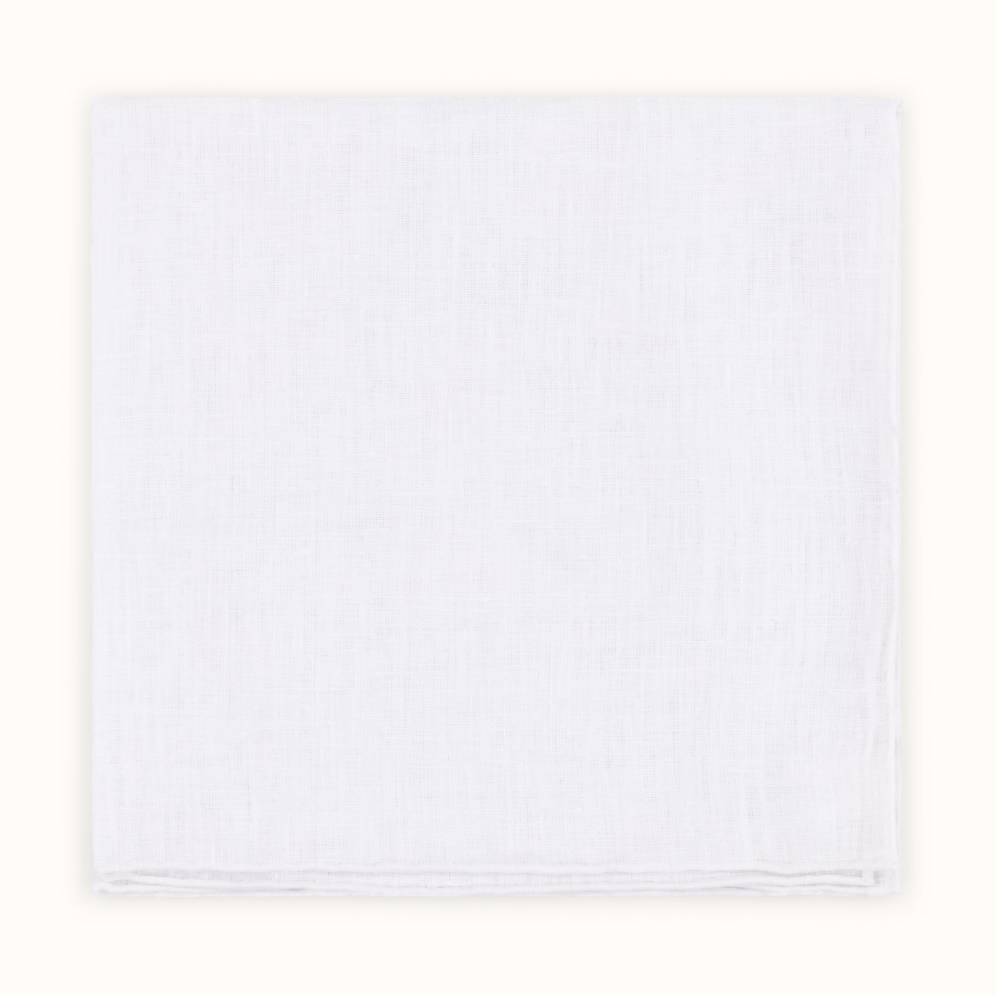 White Irish Linen Handkerchief