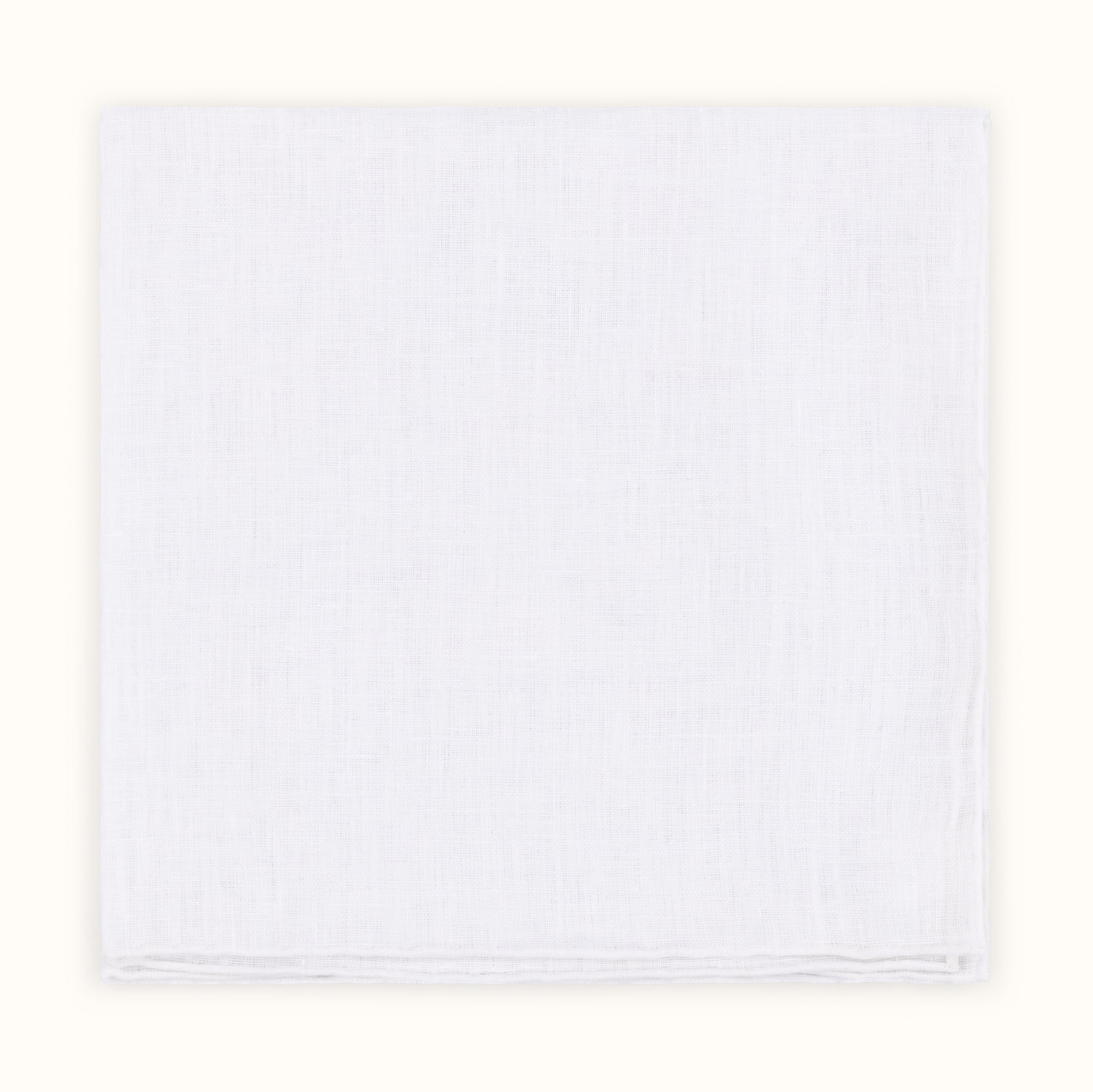 White Irish Linen Handkerchief