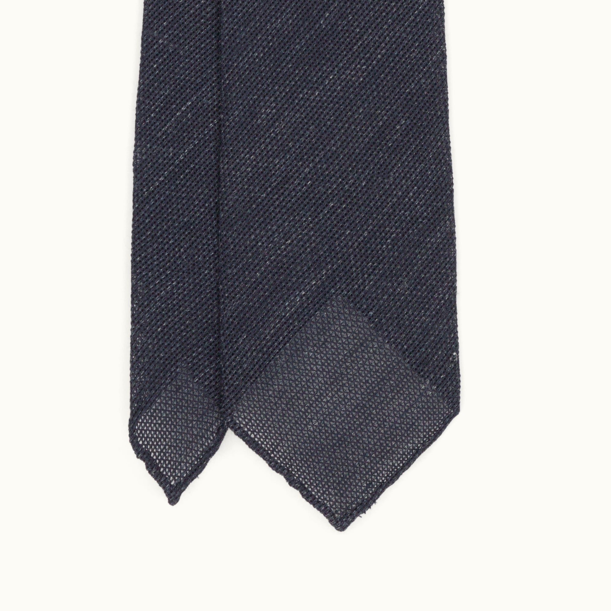 Charcoal Silk Linen Grenadine Tie