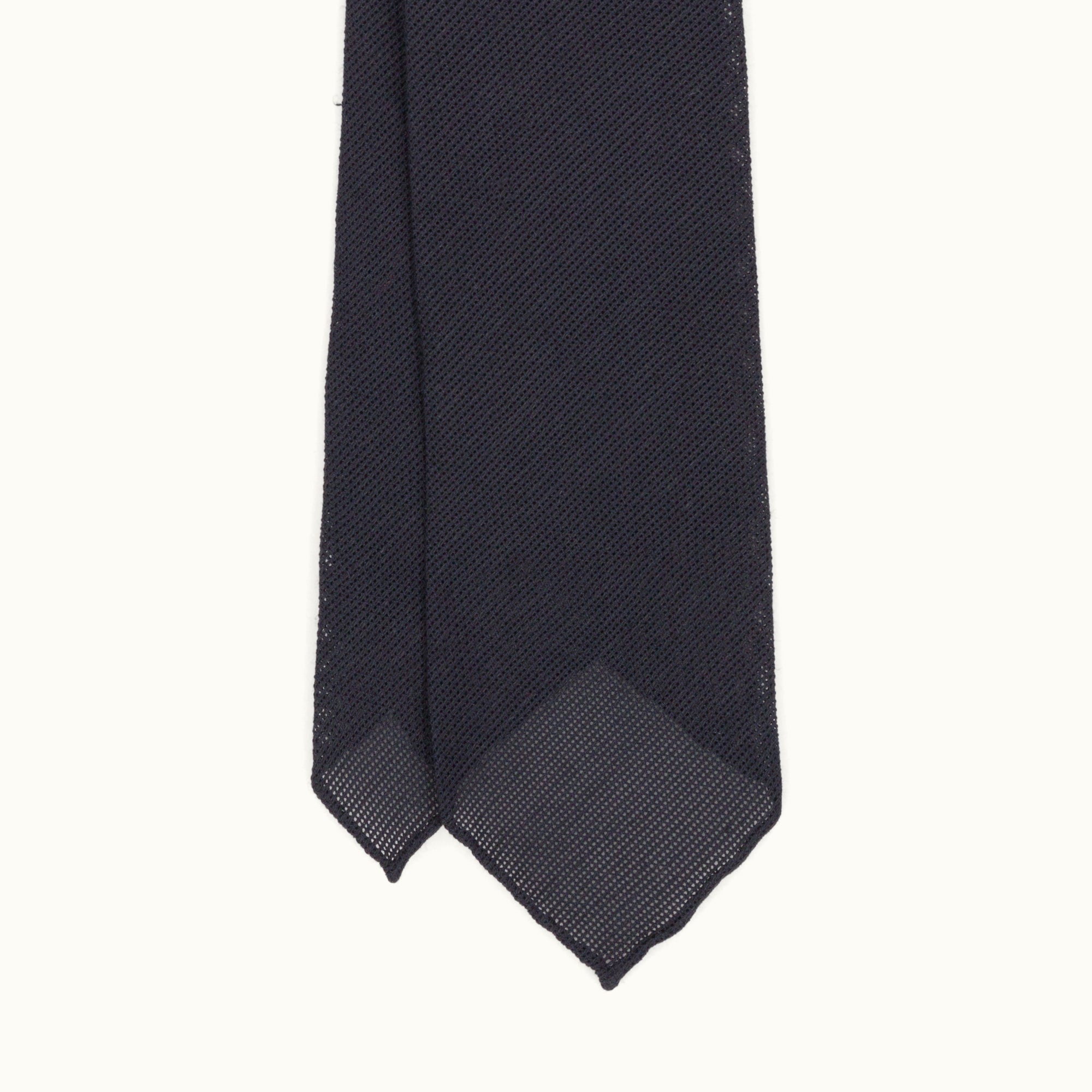 Midnight Silk Linen Grenadine Tie
