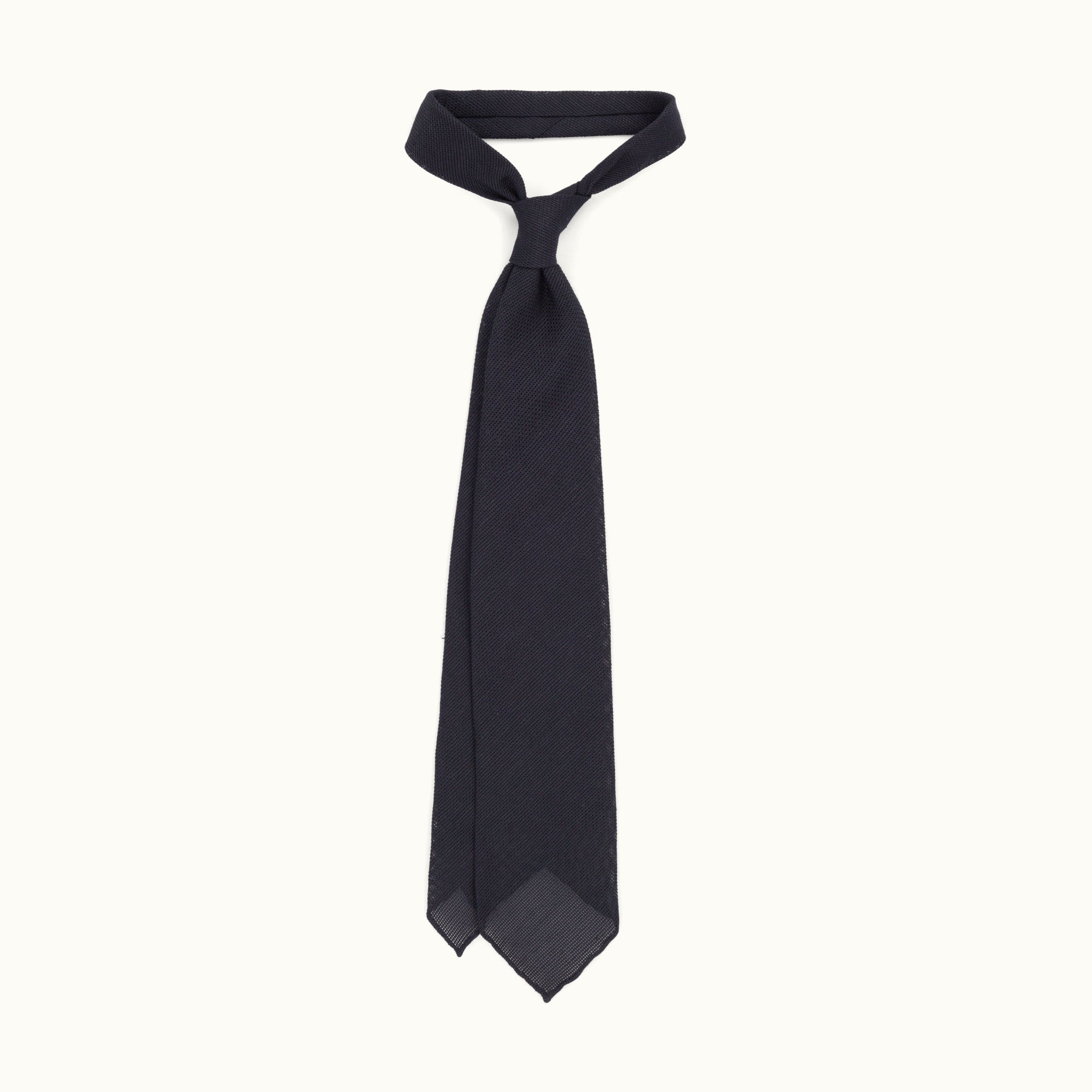 Midnight Silk Linen Grenadine Tie