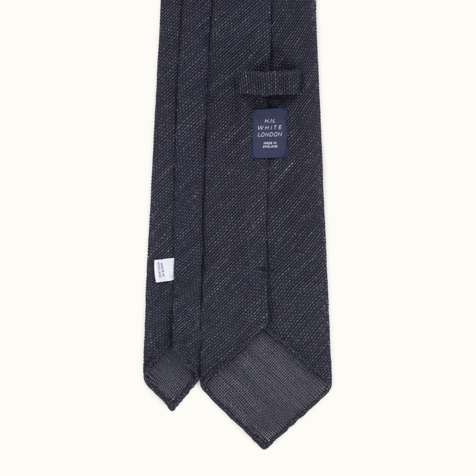 Charcoal Silk Linen Grenadine Tie