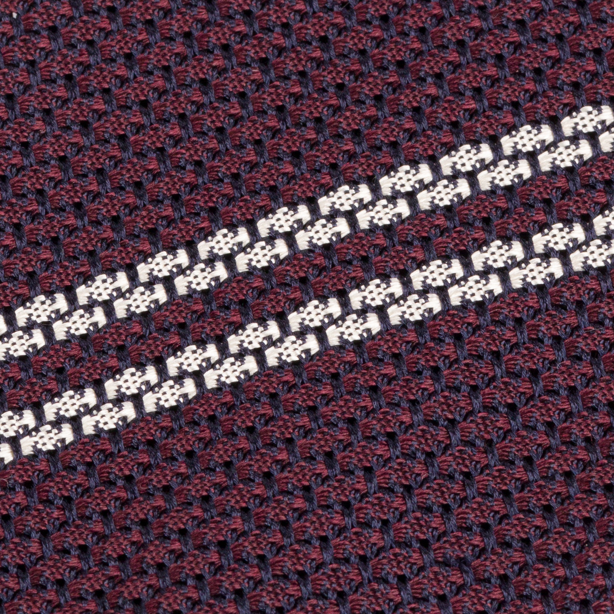 Burgundy Club Stripe Grenadine Tie