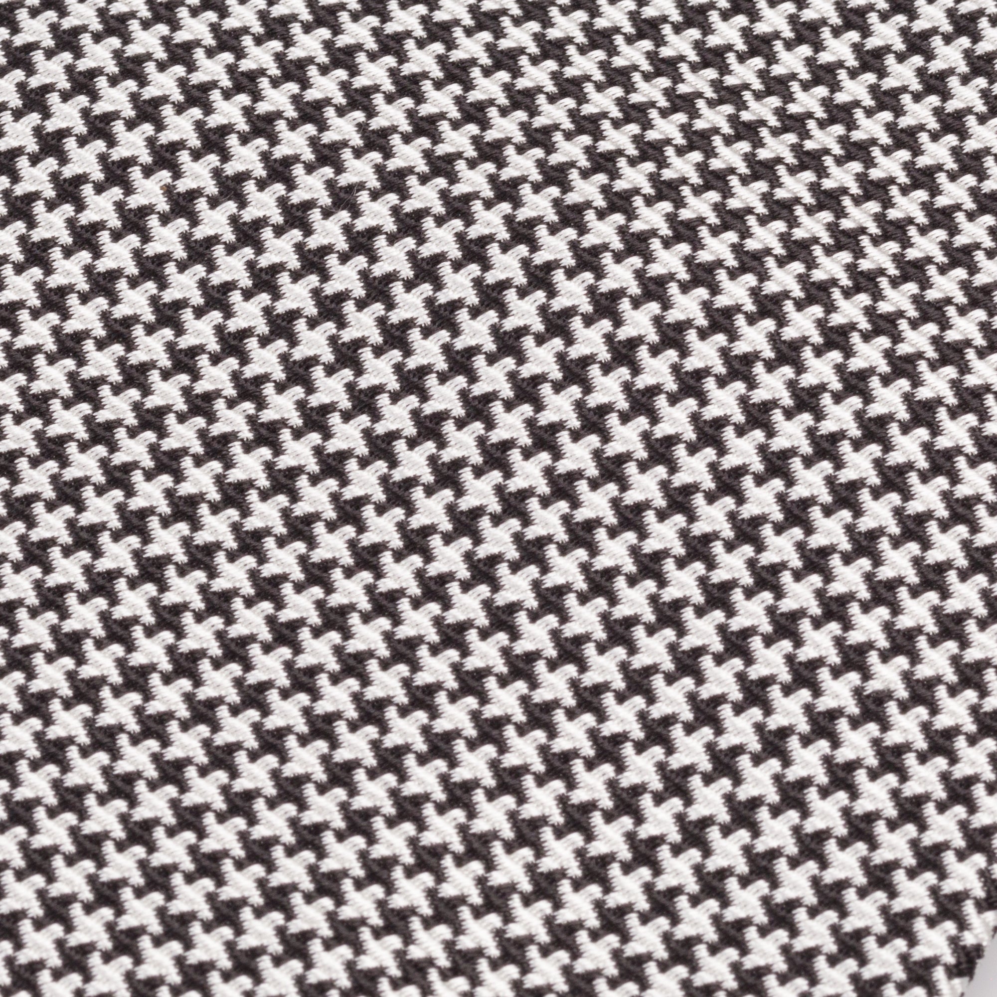 Black & Silver Houndstooth Silk Tie