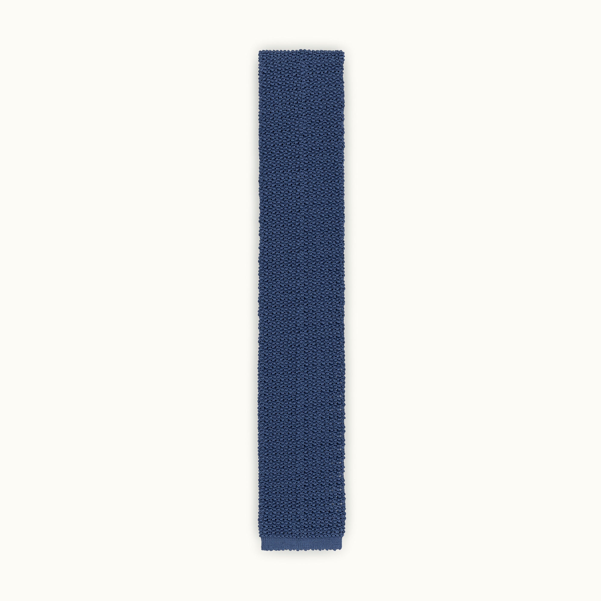 Blue Knitted Silk Tie