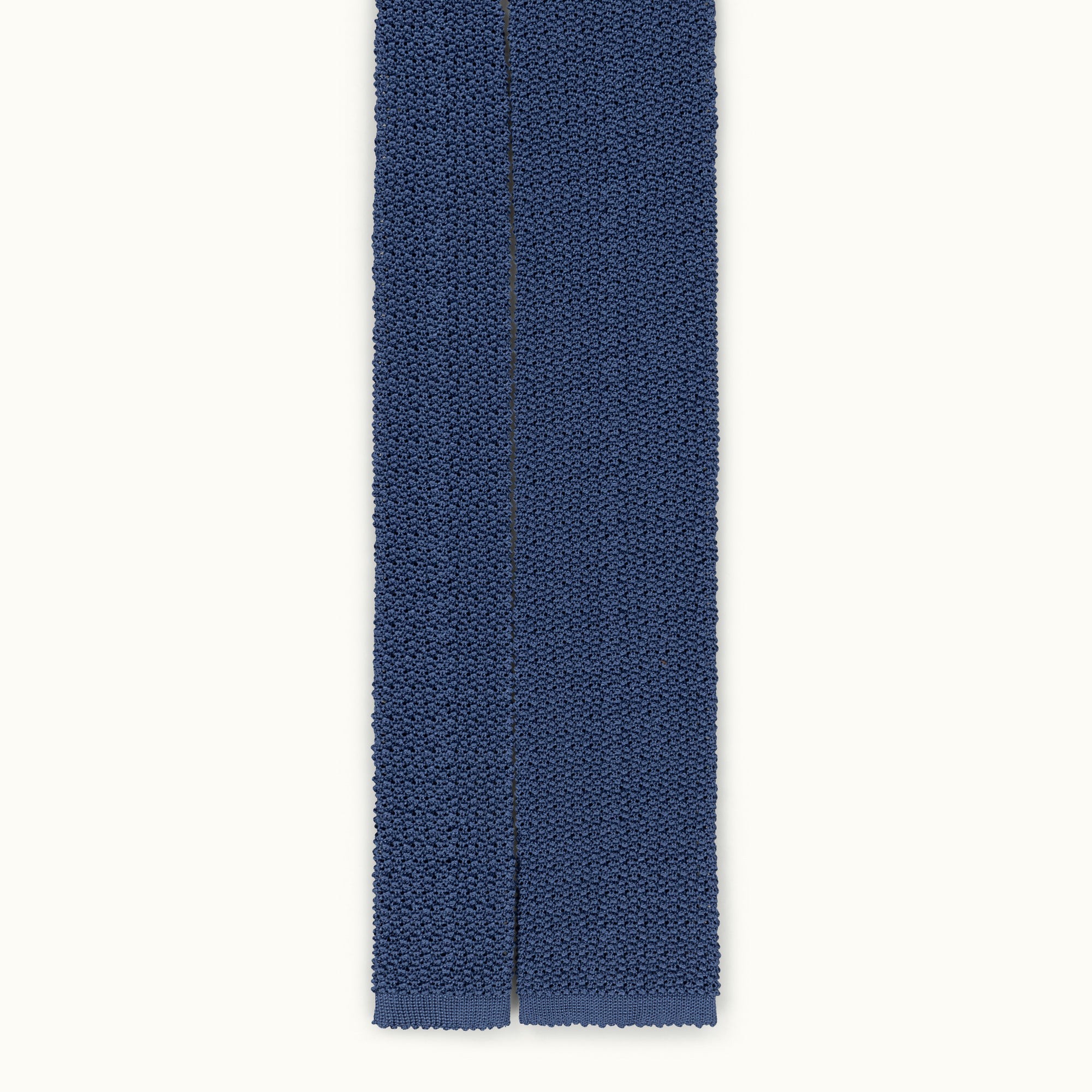 Blue Knitted Silk Tie