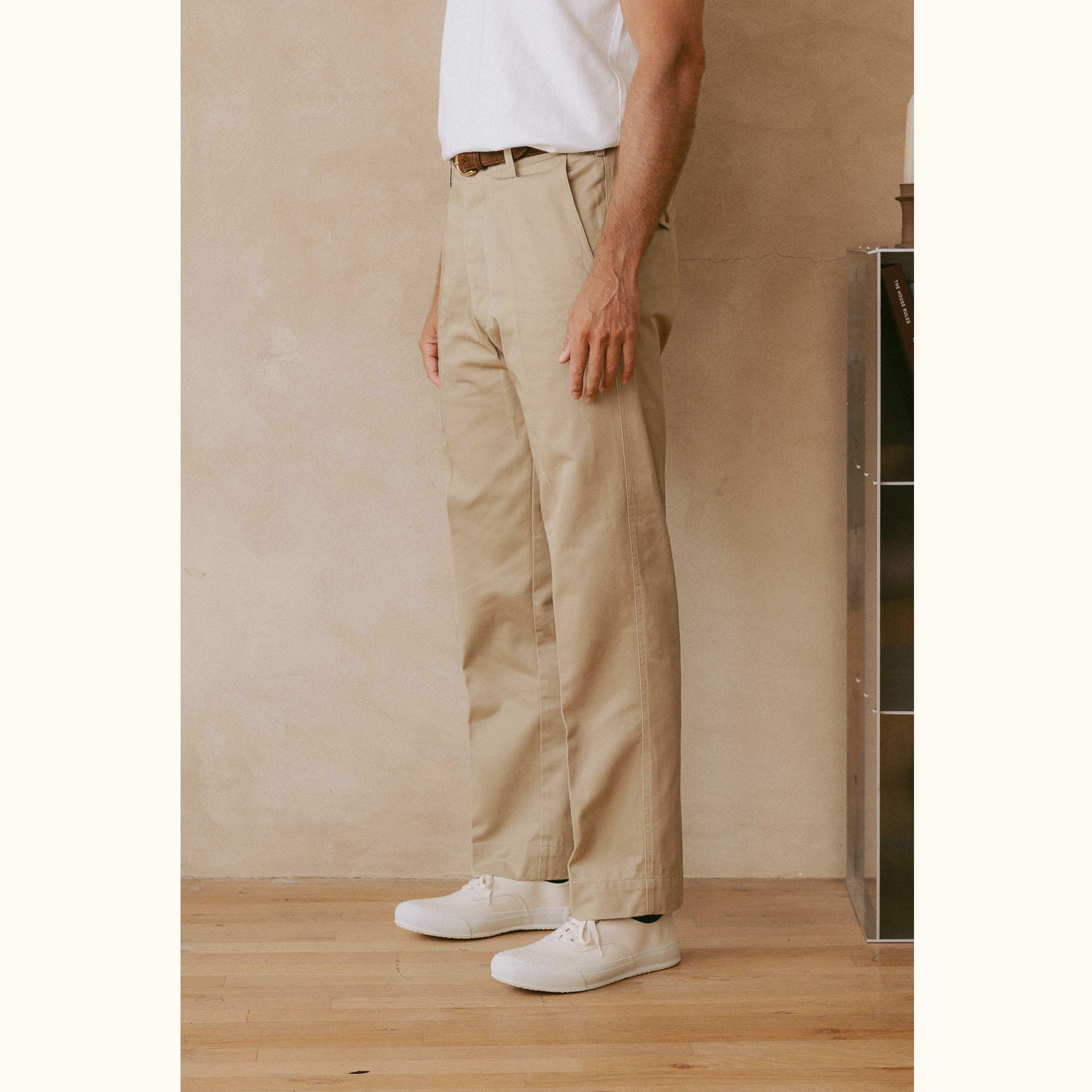Khaki Japanese Cotton Officers Chino