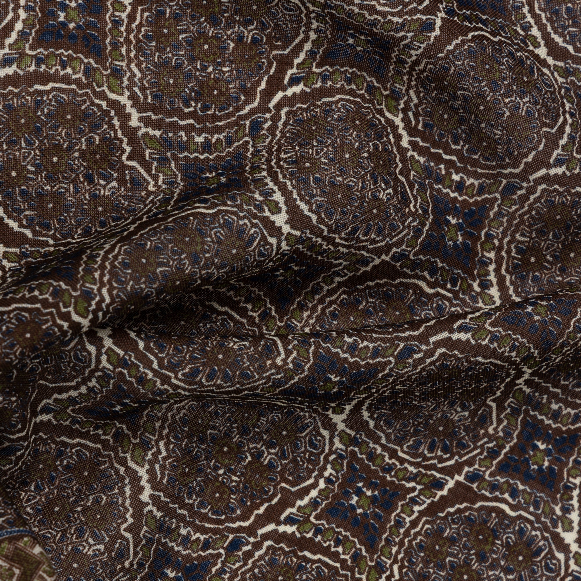 Brown Archival Print Pocket Square