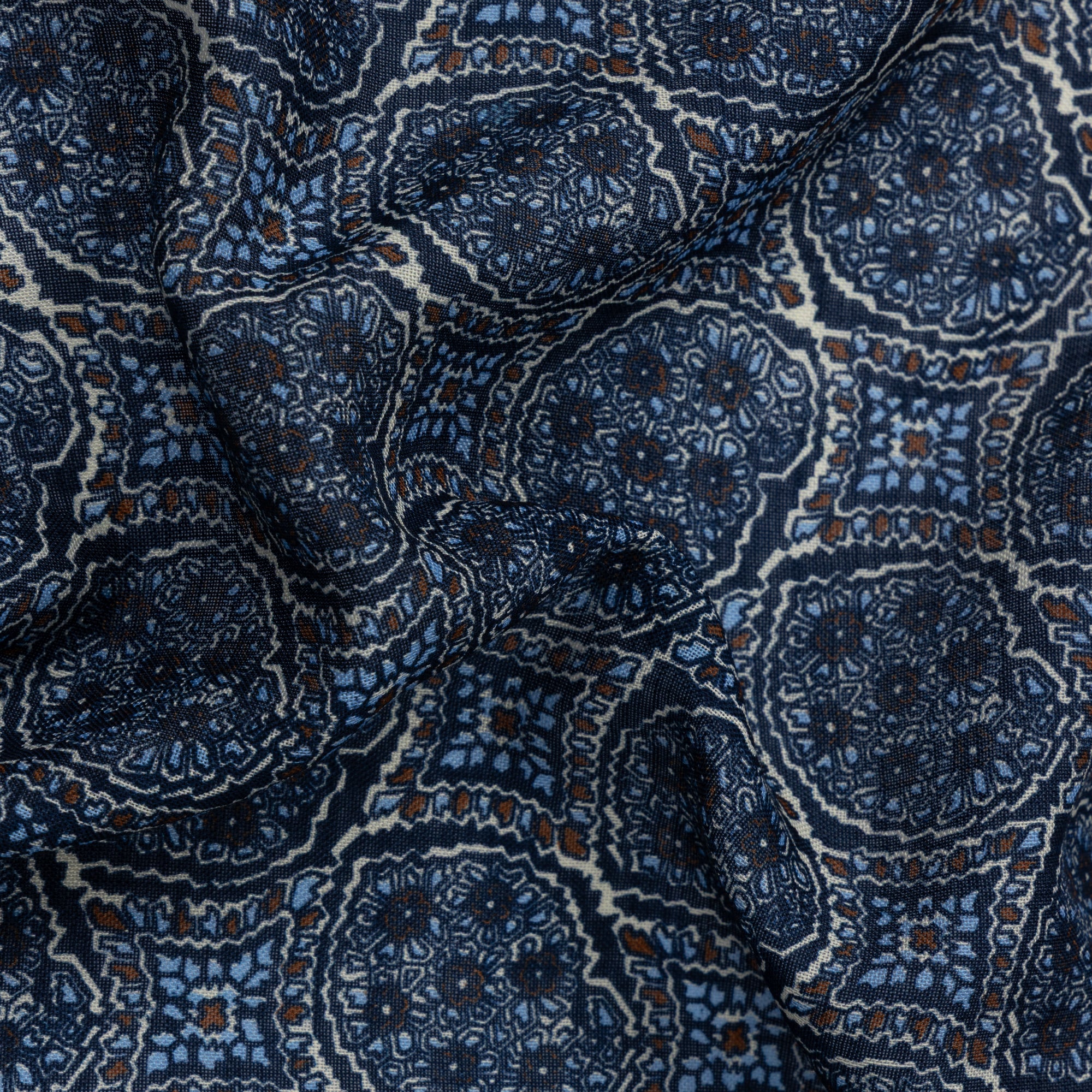 Blue Archival Print Pocket Square