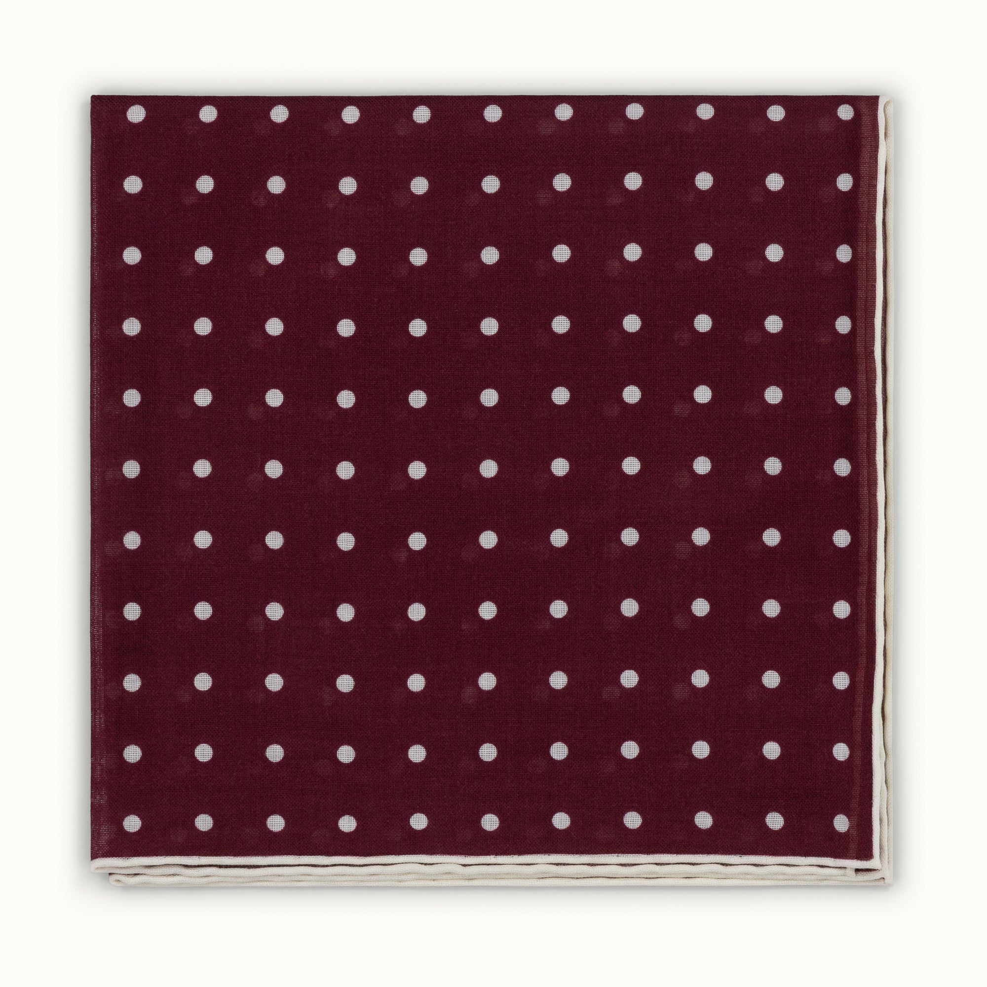 Burgundy Spot Pocket Square
