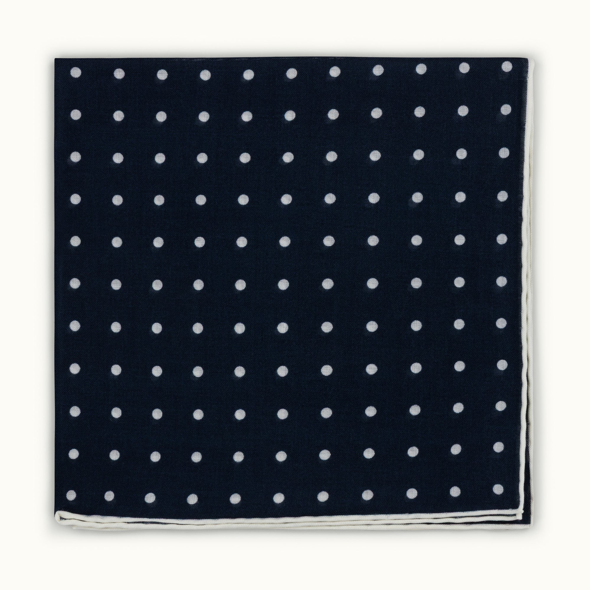 Navy Blue Spot Pocket Square