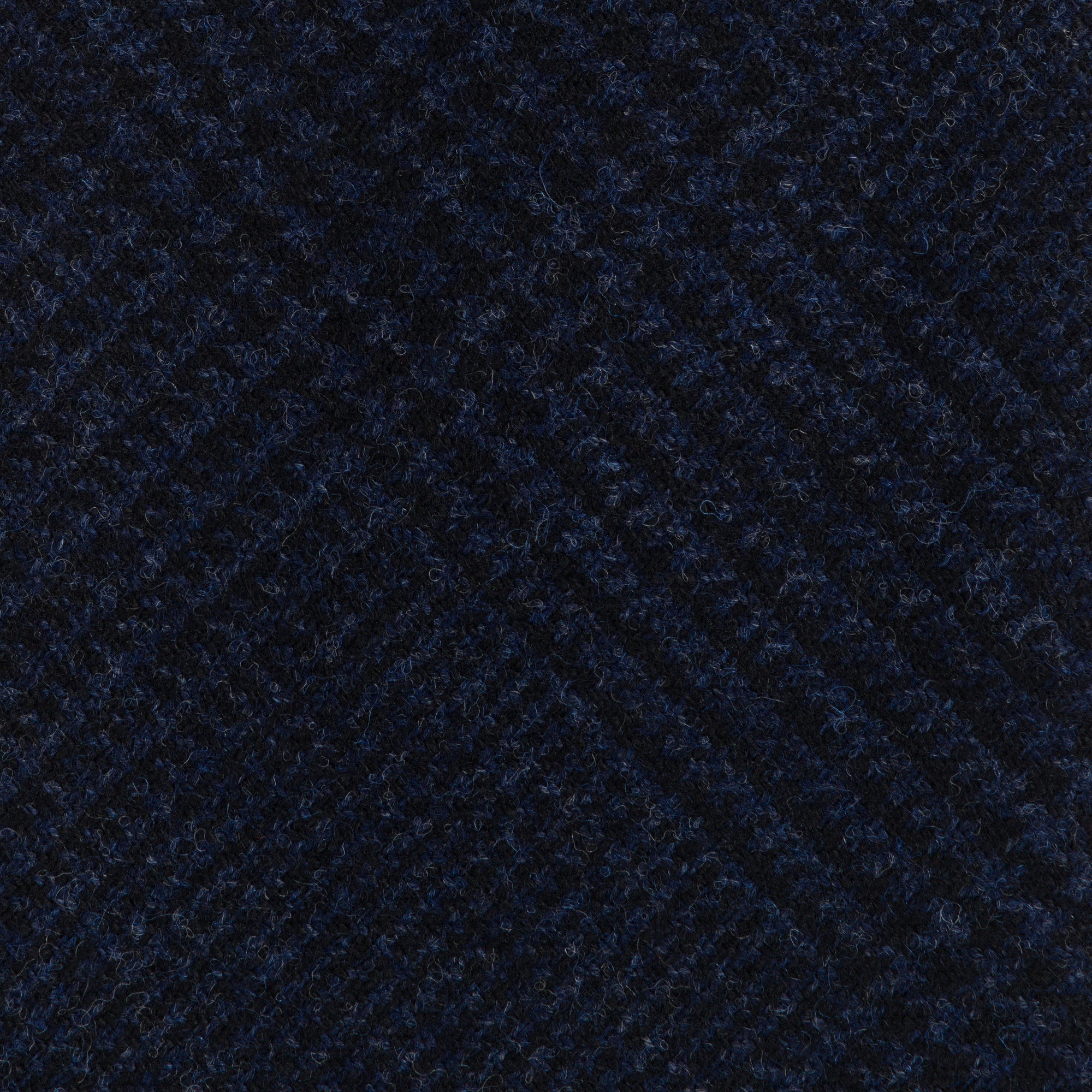 Navy Blue Prince of Wales Wool-Cashmere Tie