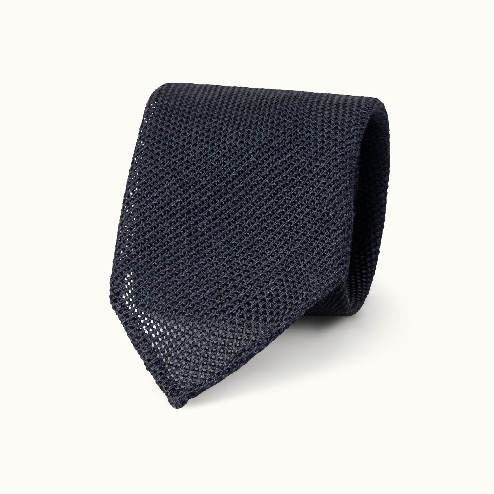 Charcoal Wool-Silk-Cashmere Grenadine Tie