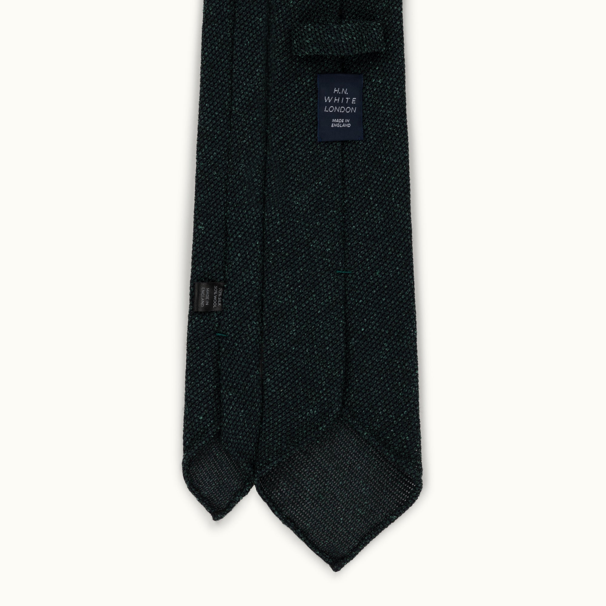 Green Melange Wool-Silk Grenadine Tie