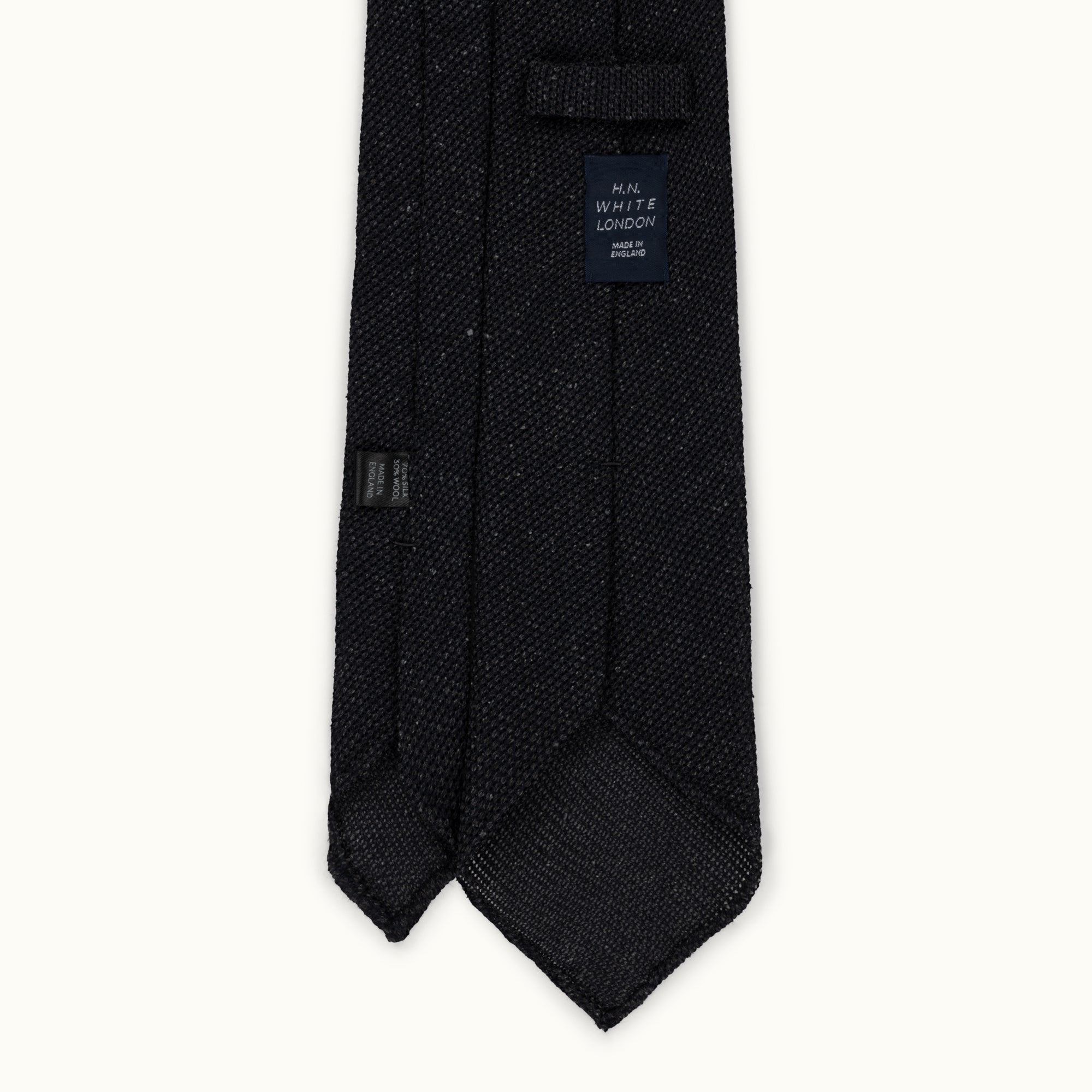 Grey Melange Wool-Silk Grenadine Tie