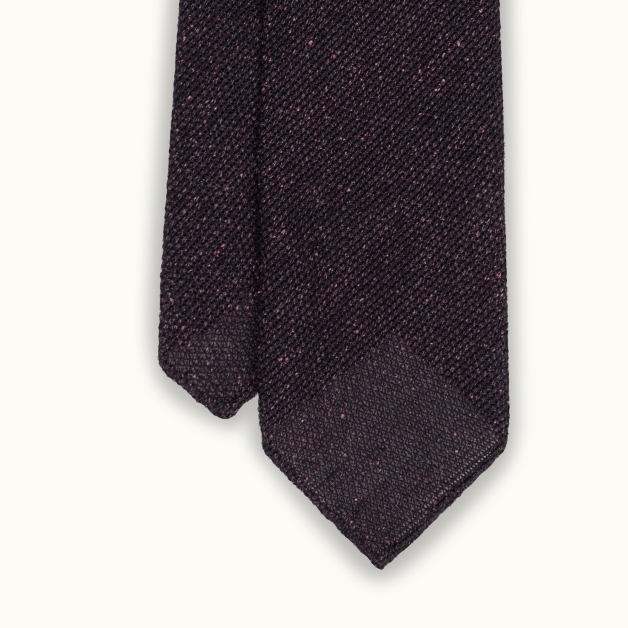 Wine Melange Wool-Silk Grenadine Tie
