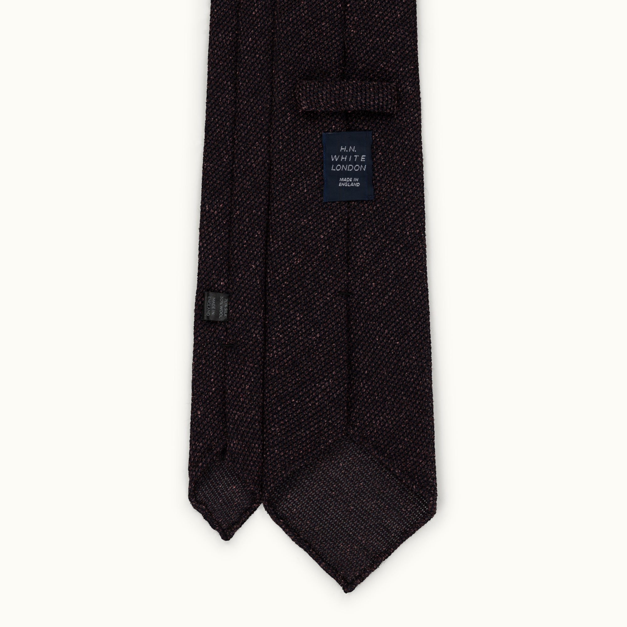 Wine Melange Wool-Silk Grenadine Tie