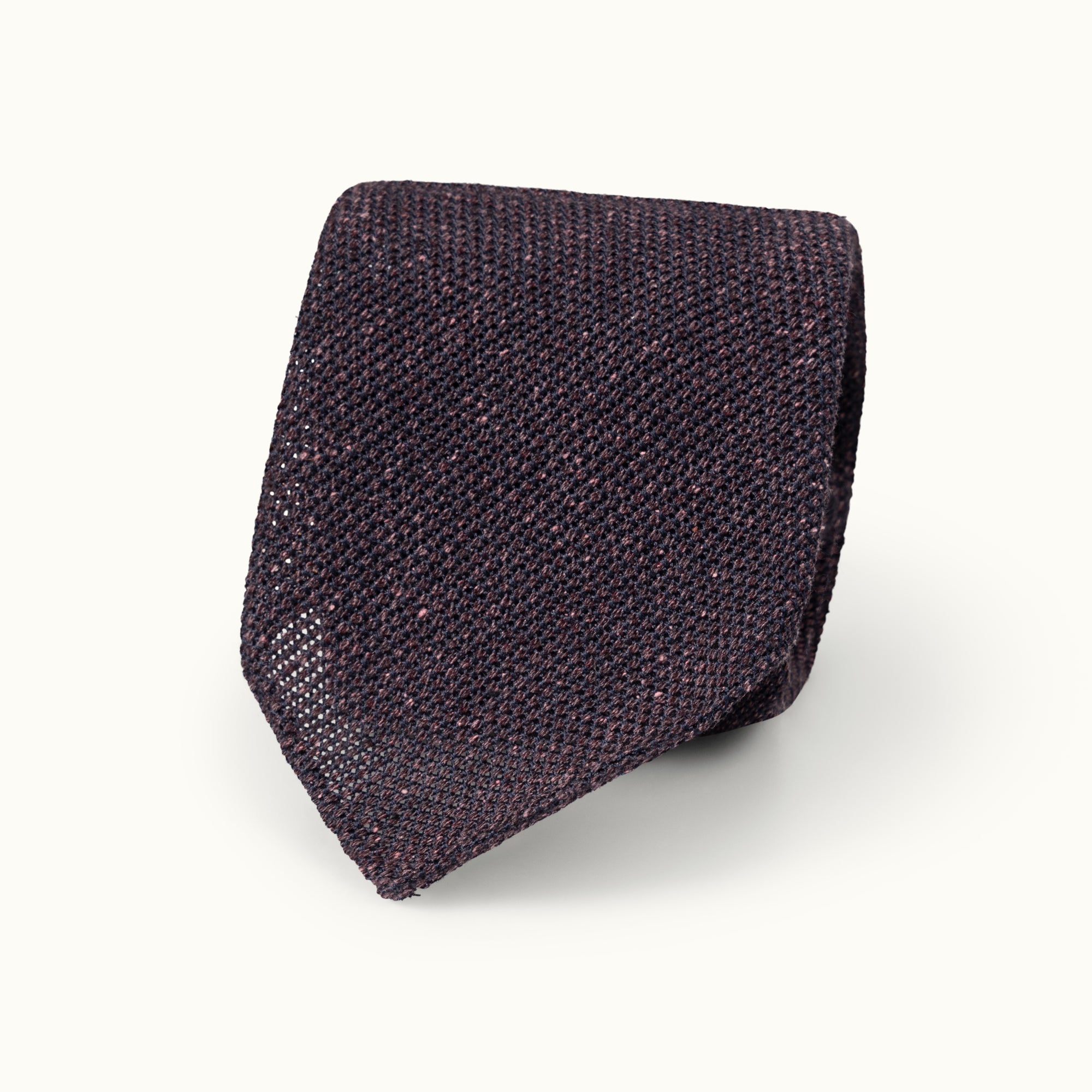 Wine Melange Wool-Silk Grenadine Tie