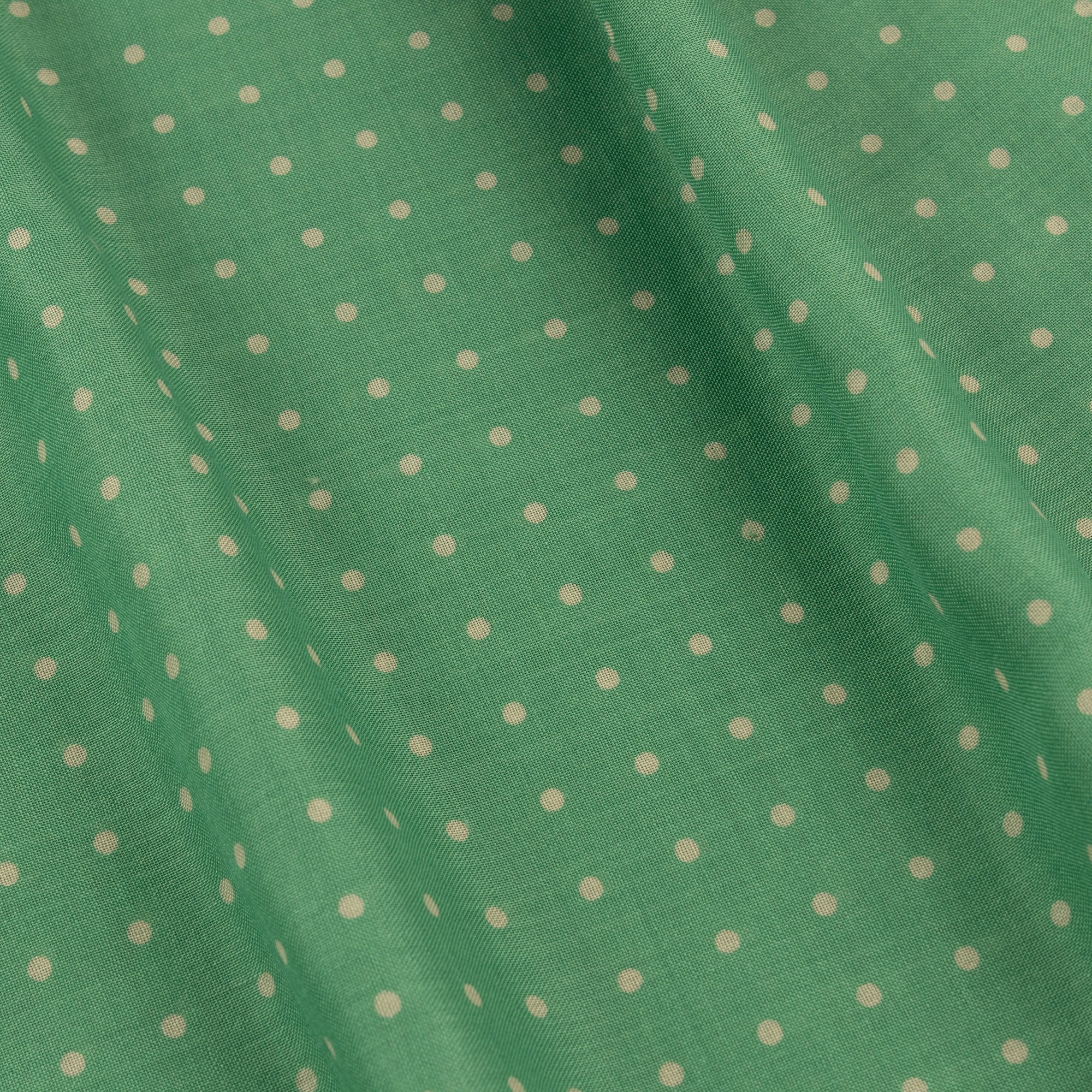 Almond Green Spotted Print Scarf