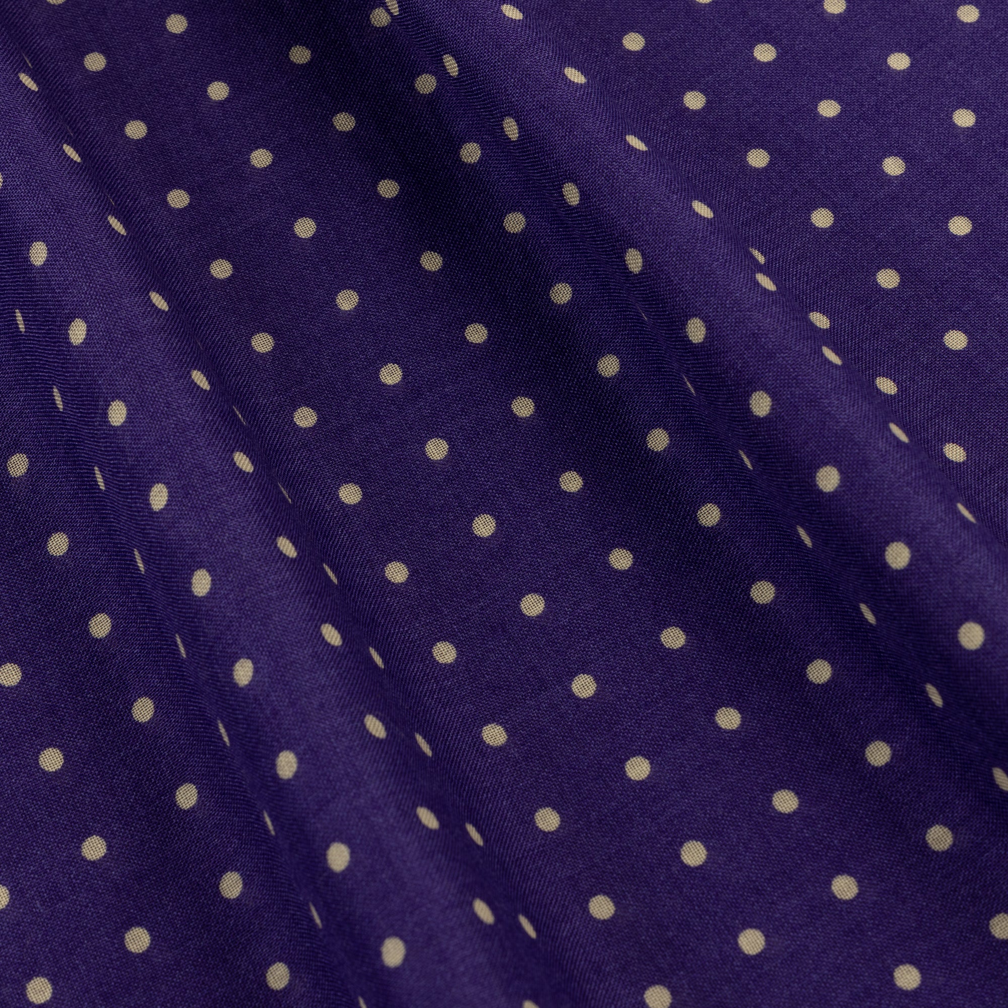 Purple Spotted Print Scarf