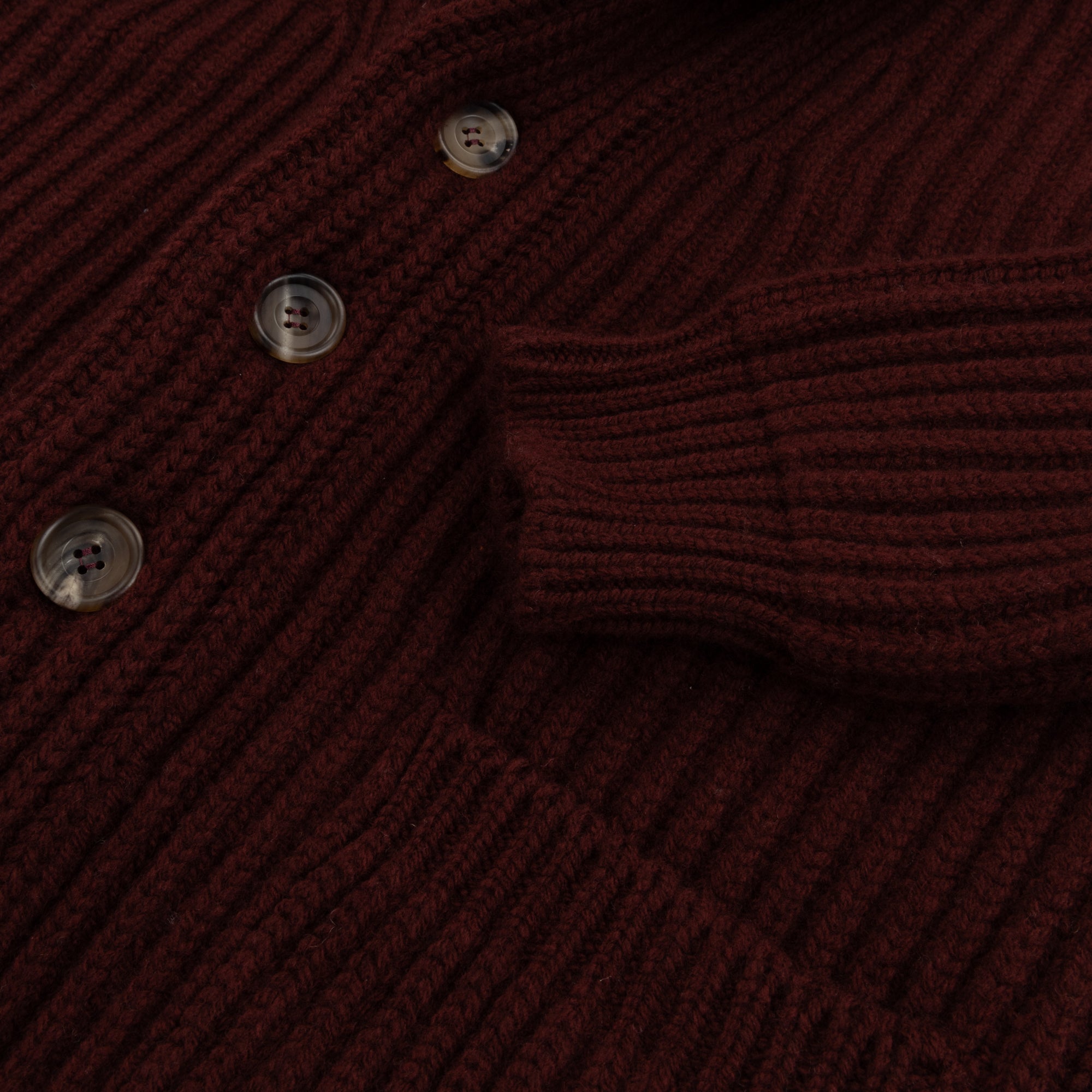 Burgundy Lambswool Shawl Collar Cardigan