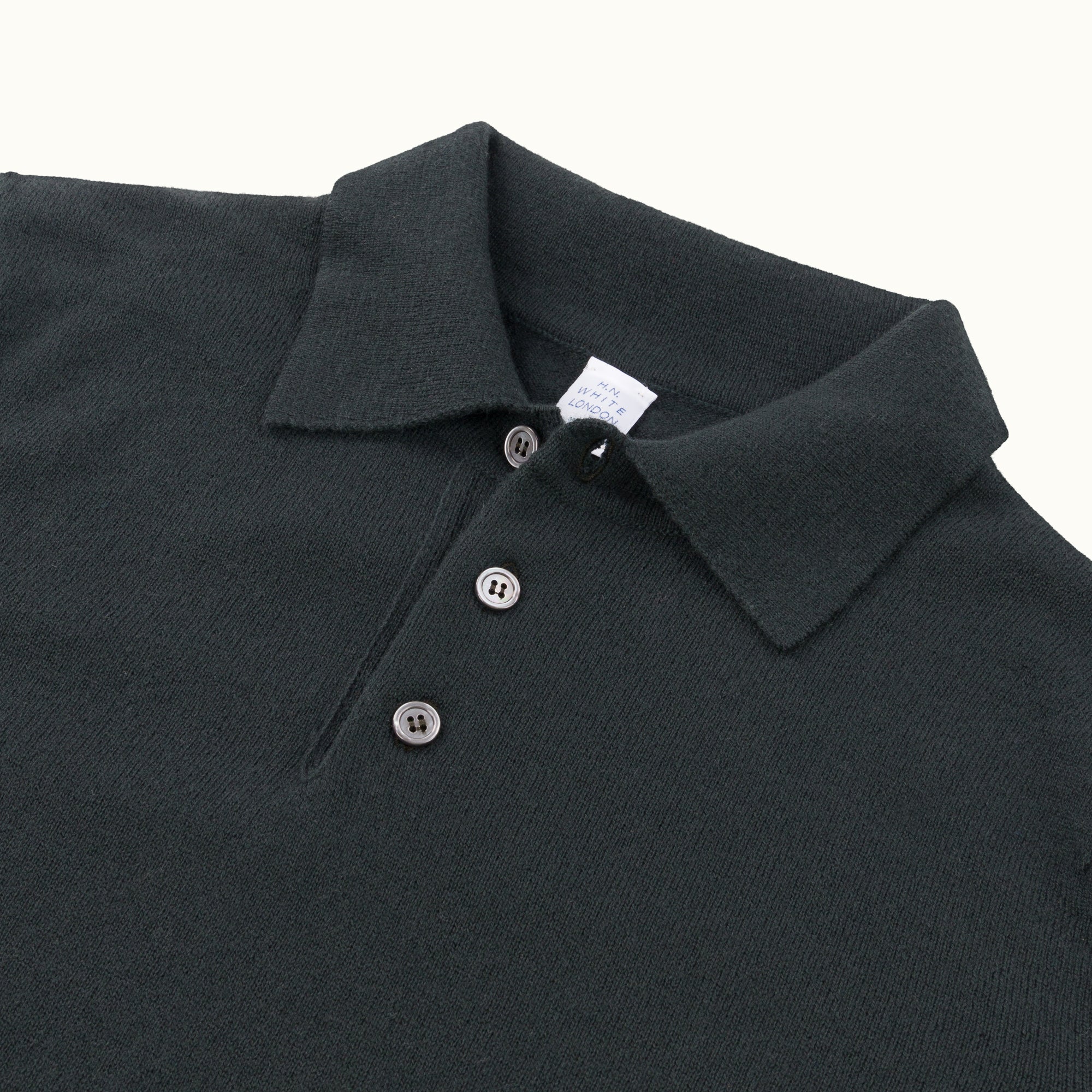 Dark Green Cashmere Knitted Polo