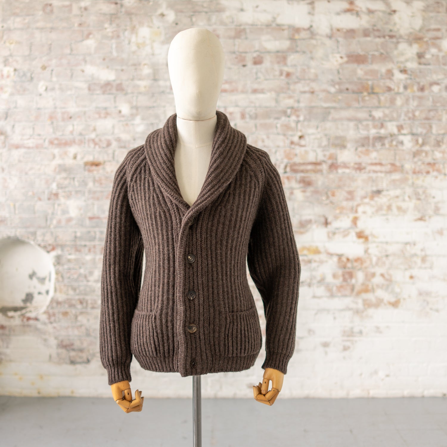 Porcupine Cashmere Shawl Collar Cardigan