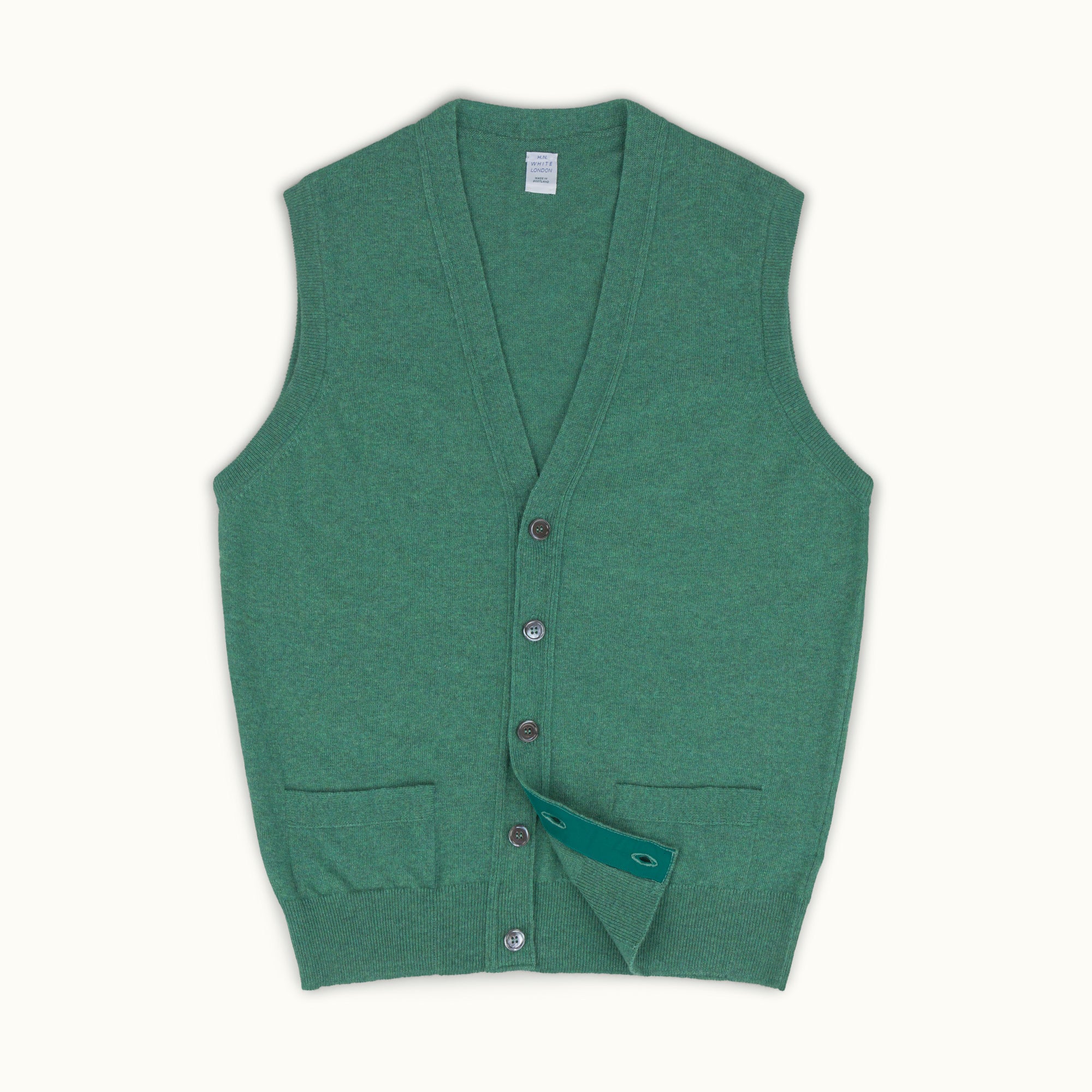 Light Green Geelong Sleeveless Cardigan