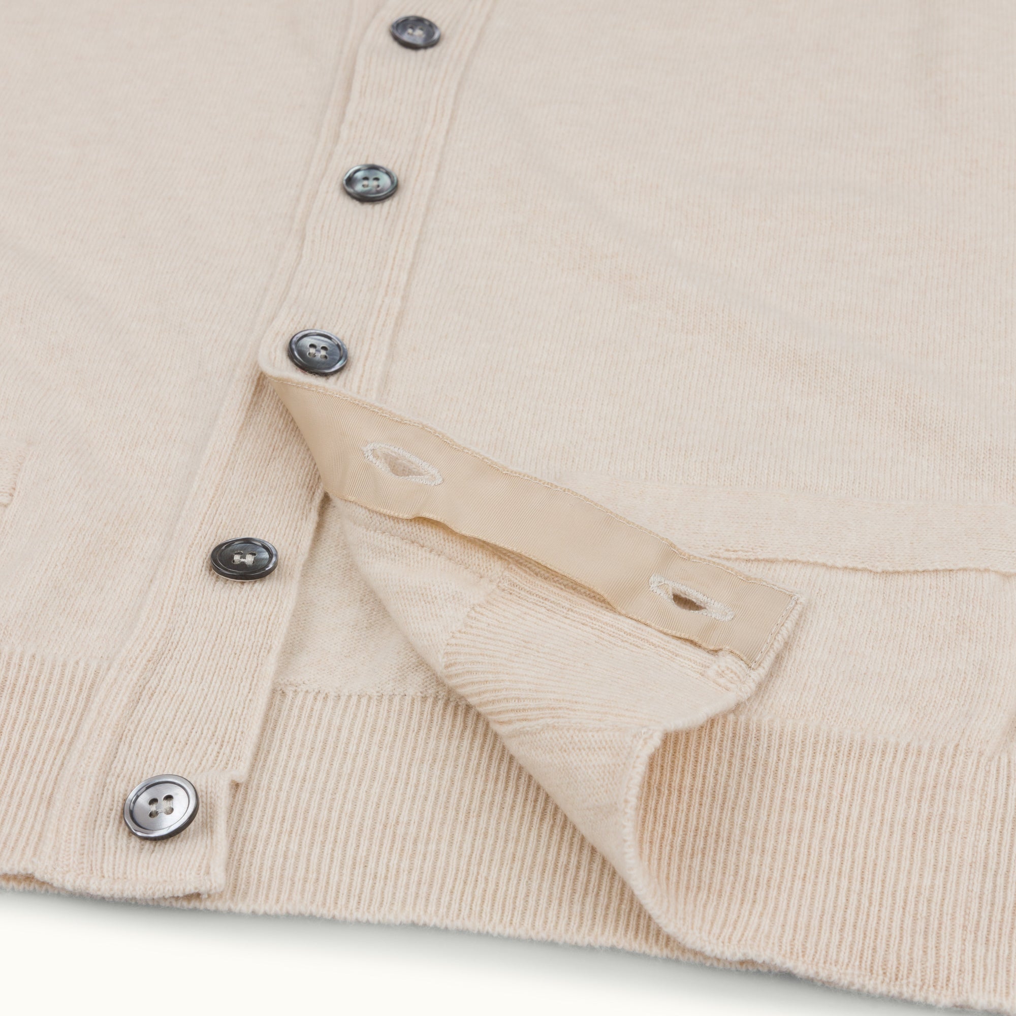 Almond Geelong Sleeveless Cardigan