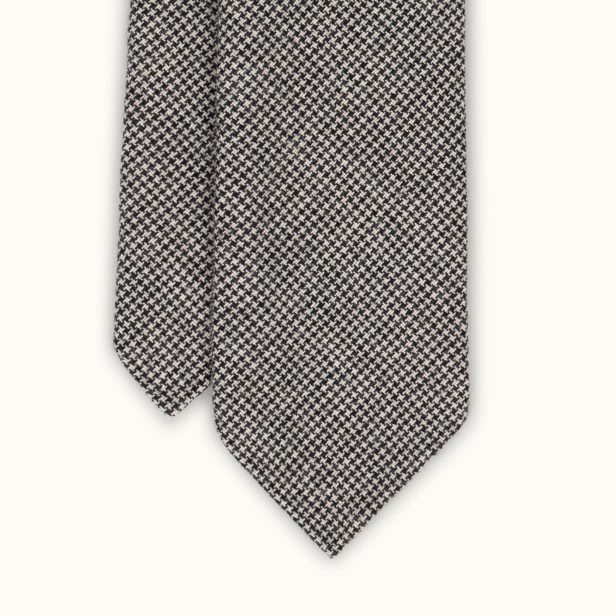 Black Houndstooth Flannel Tie