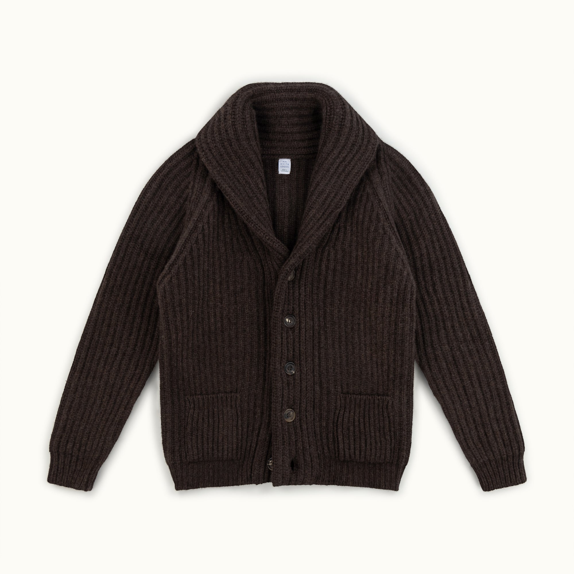 Porcupine Cashmere Shawl Collar Cardigan