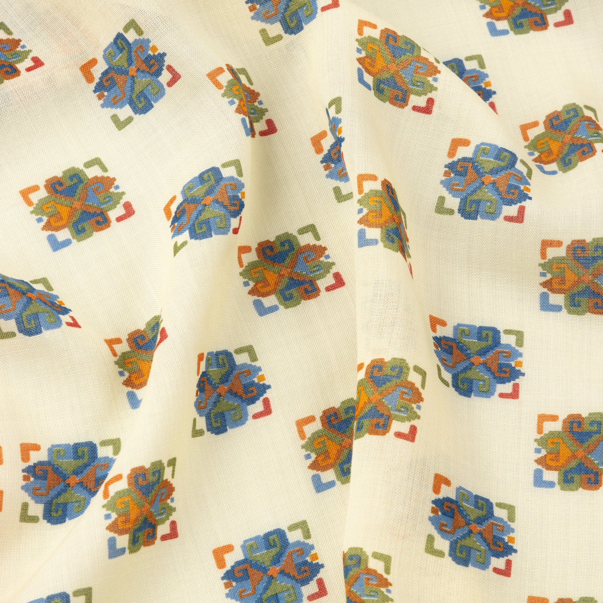 Cream Exploded Aztec Print Scarf