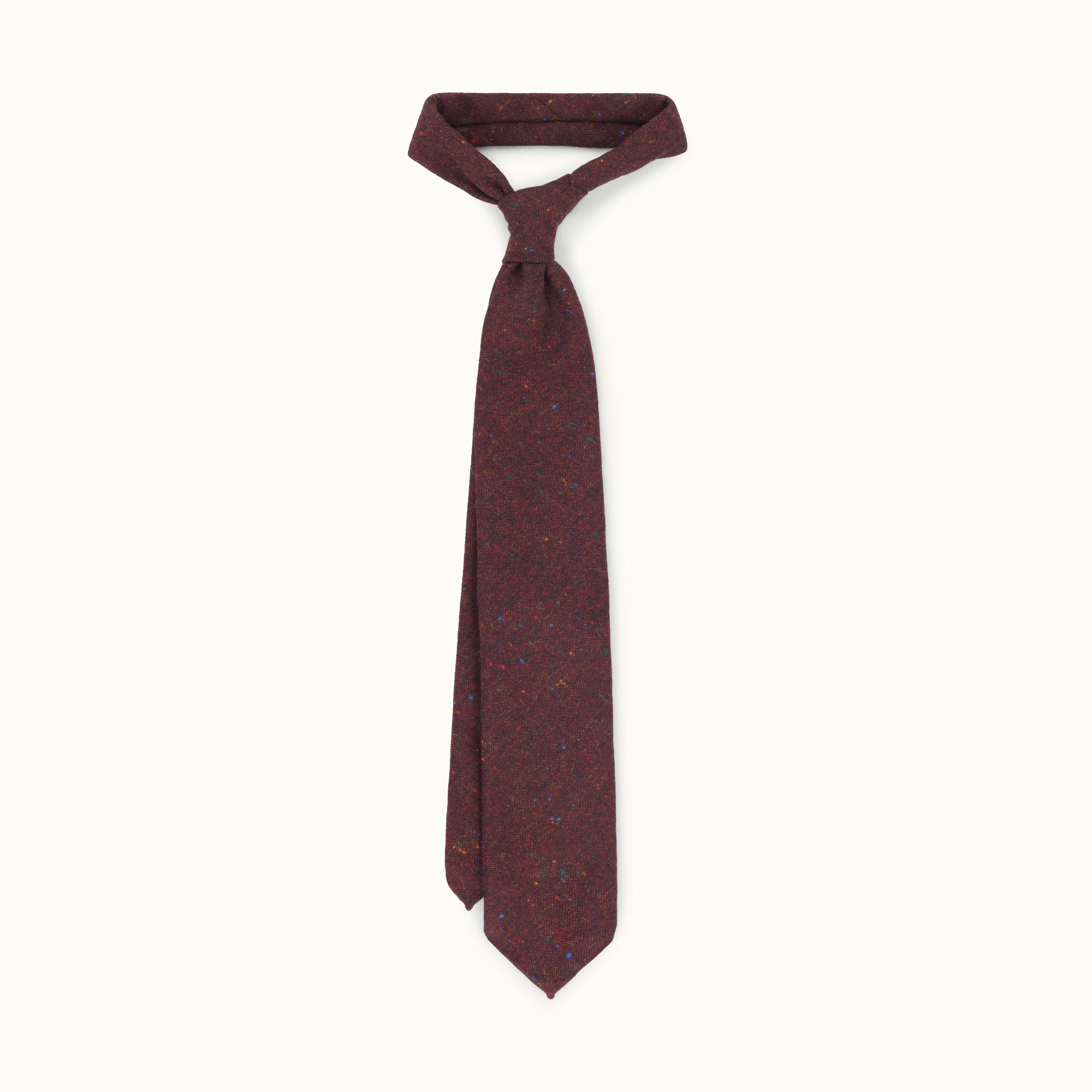 Burgundy Donegal Wool Tie