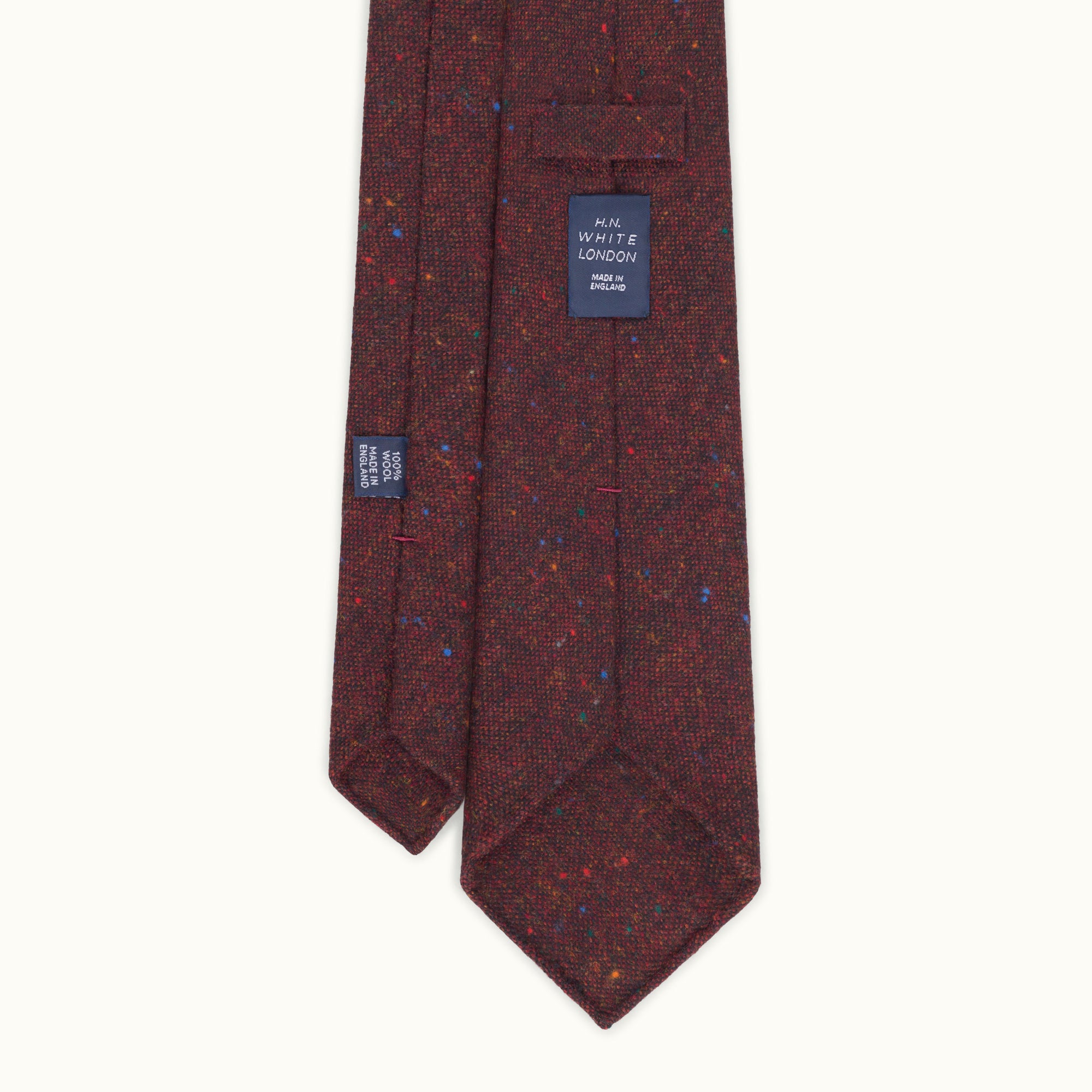 Burgundy Donegal Wool Tie