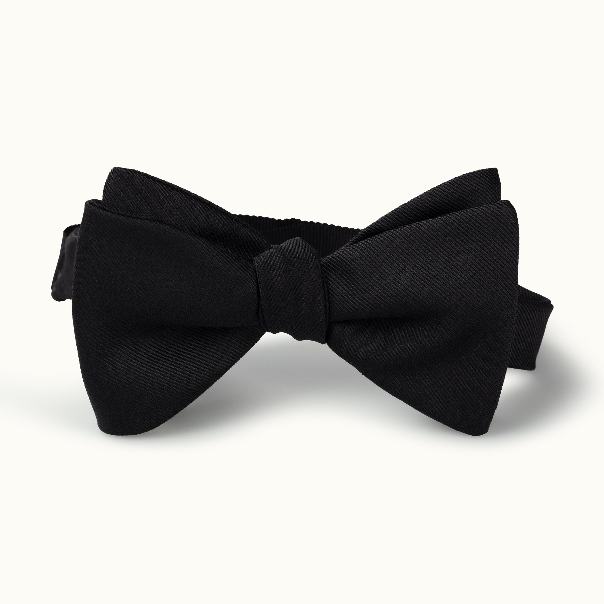 Black Grosgrain Thistle Silk Bow Tie