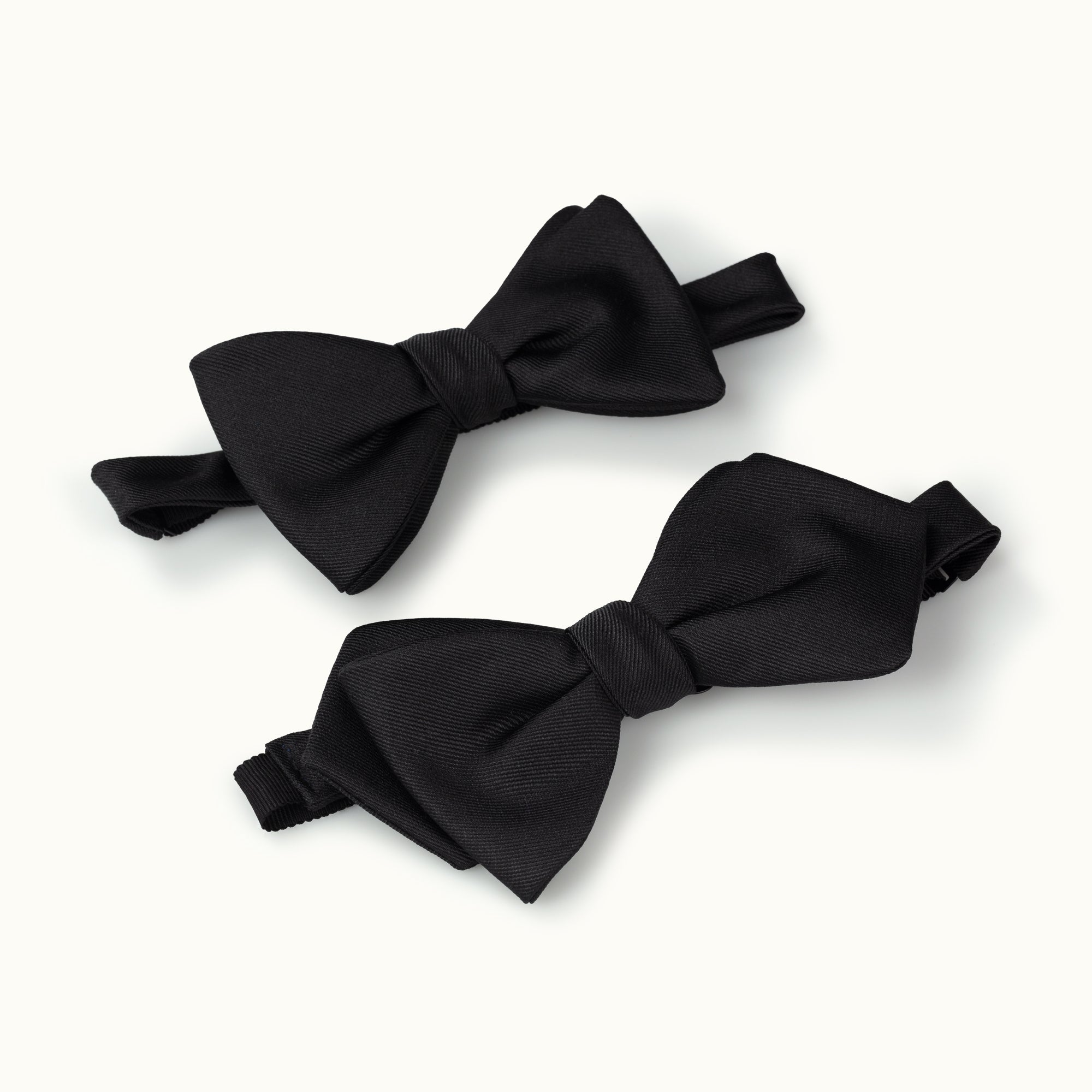 Black Grosgrain Thistle Silk Bow Tie