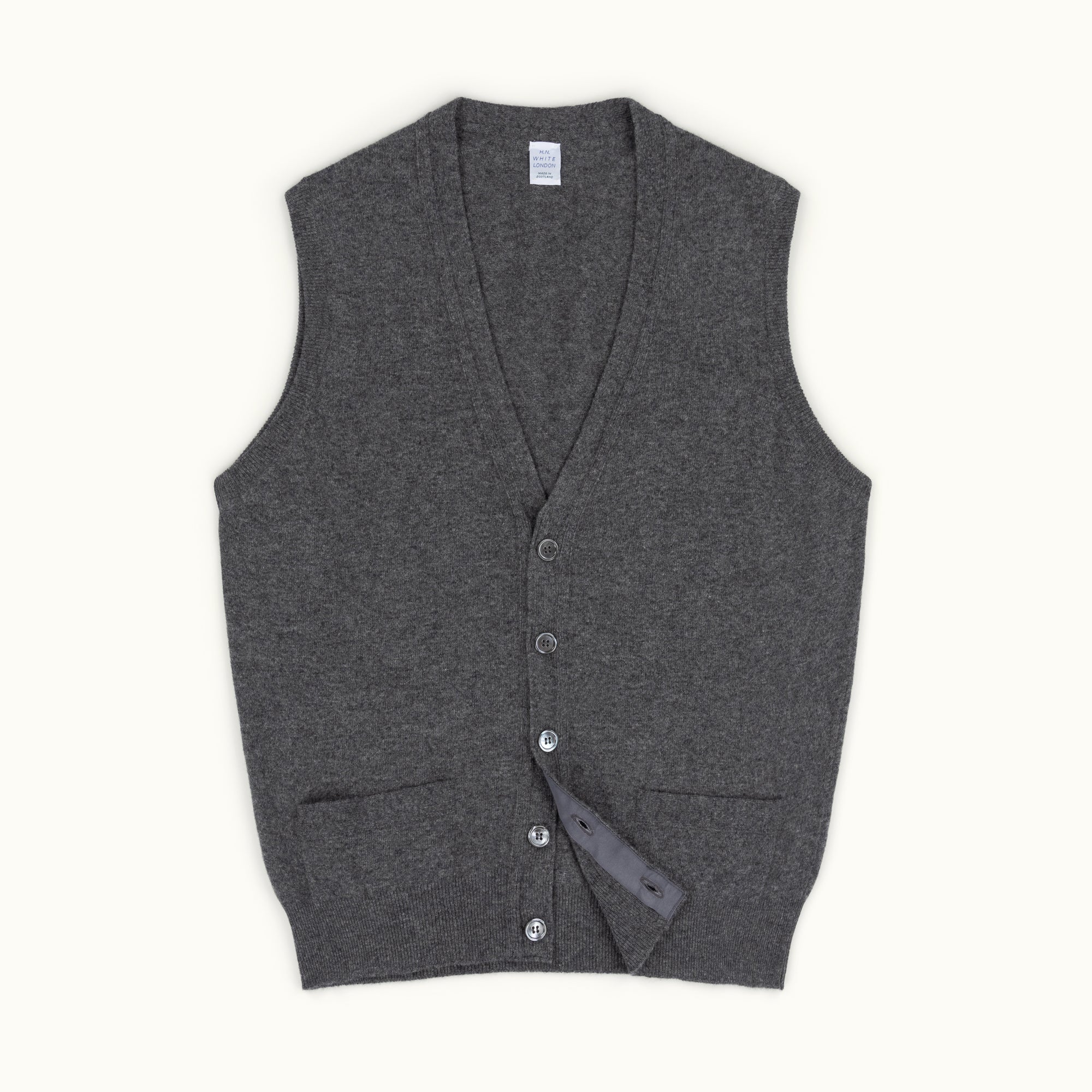 Grey Geelong Sleeveless Cardigan